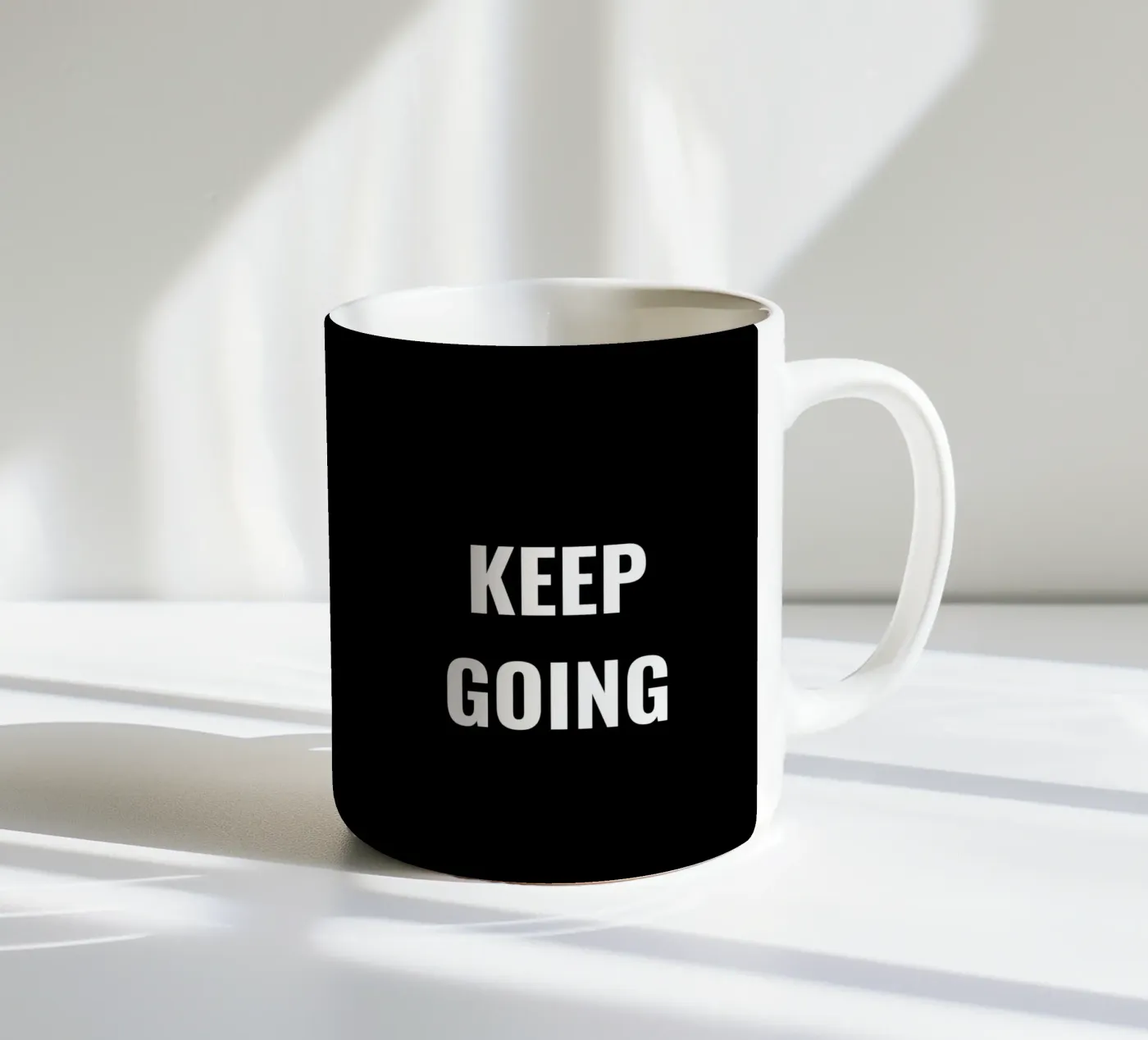 KEEP GOING ceramic mug by Simple