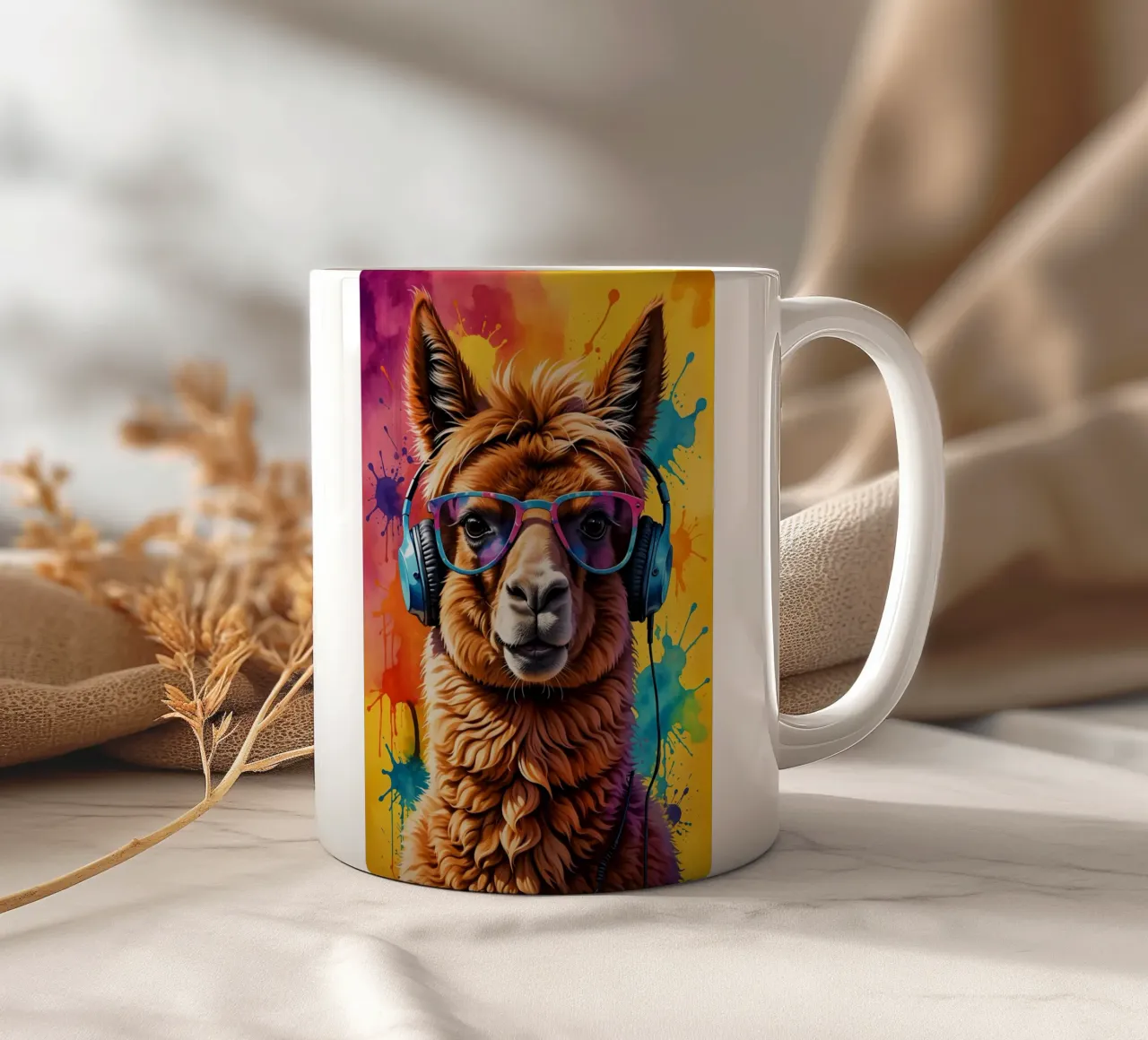 Lama in cuffia tazza in ceramica da MakArena