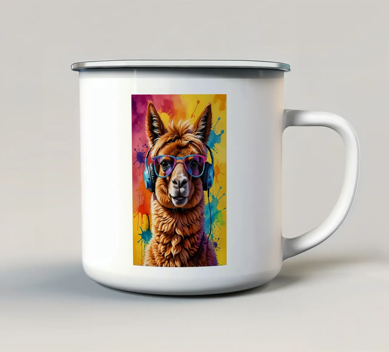 Lama in cuffia tazza in smalto da MakArena