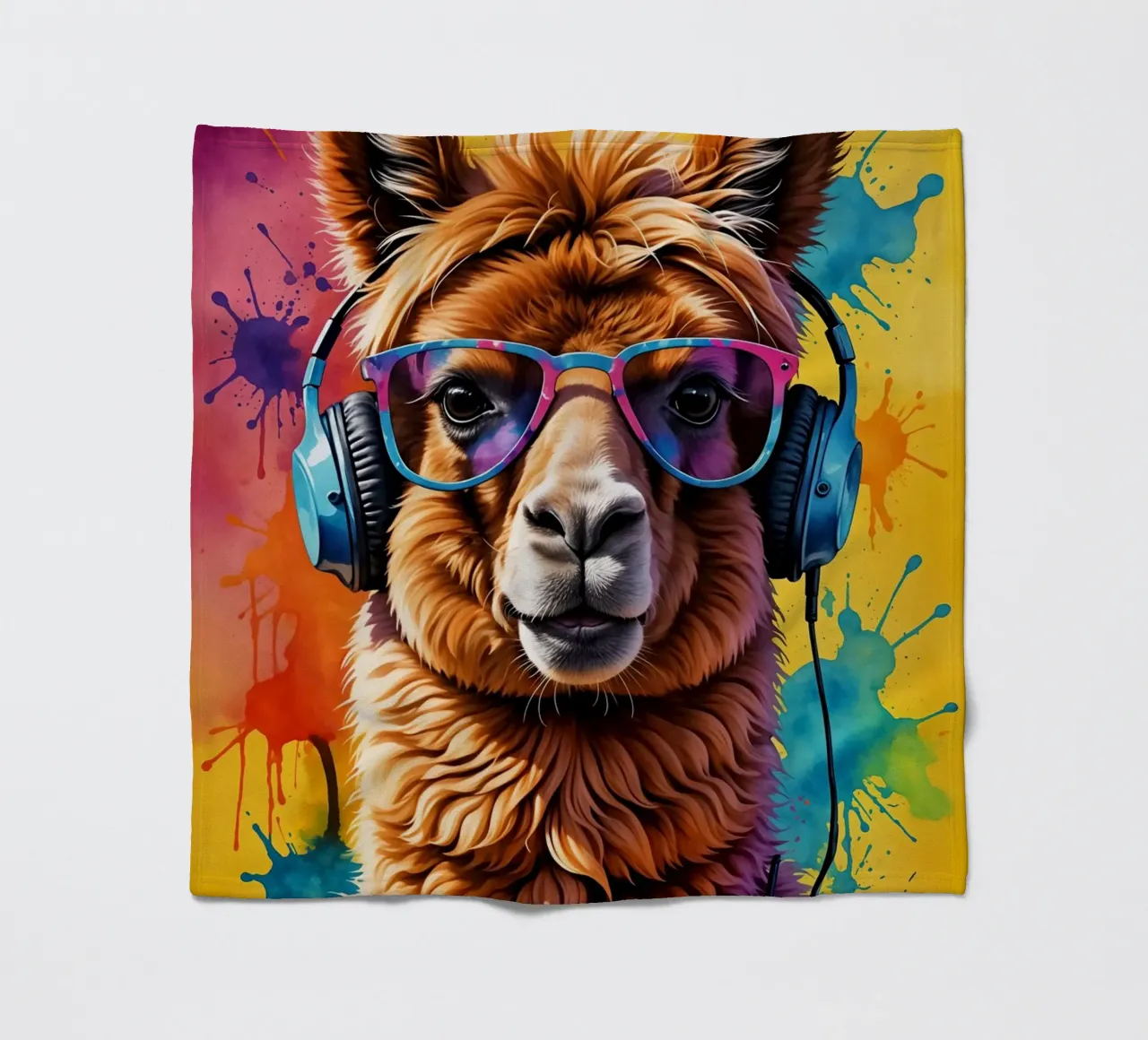 Lama in cuffia coperta in pile da MakArena