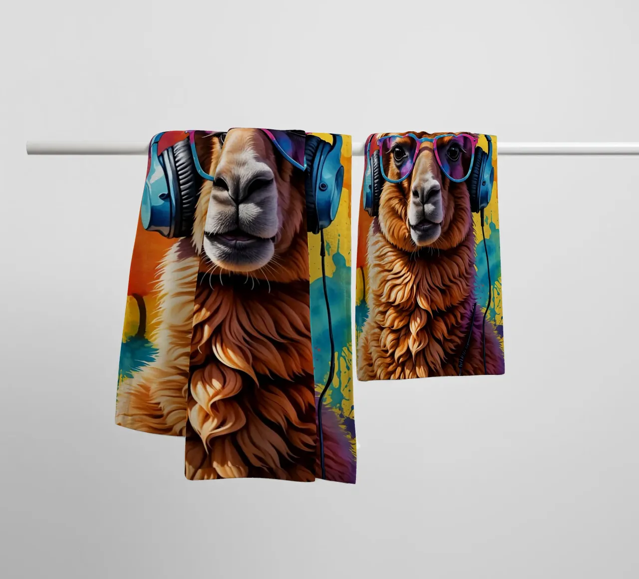 Lama in cuffia asciugamano da bagno da MakArena
