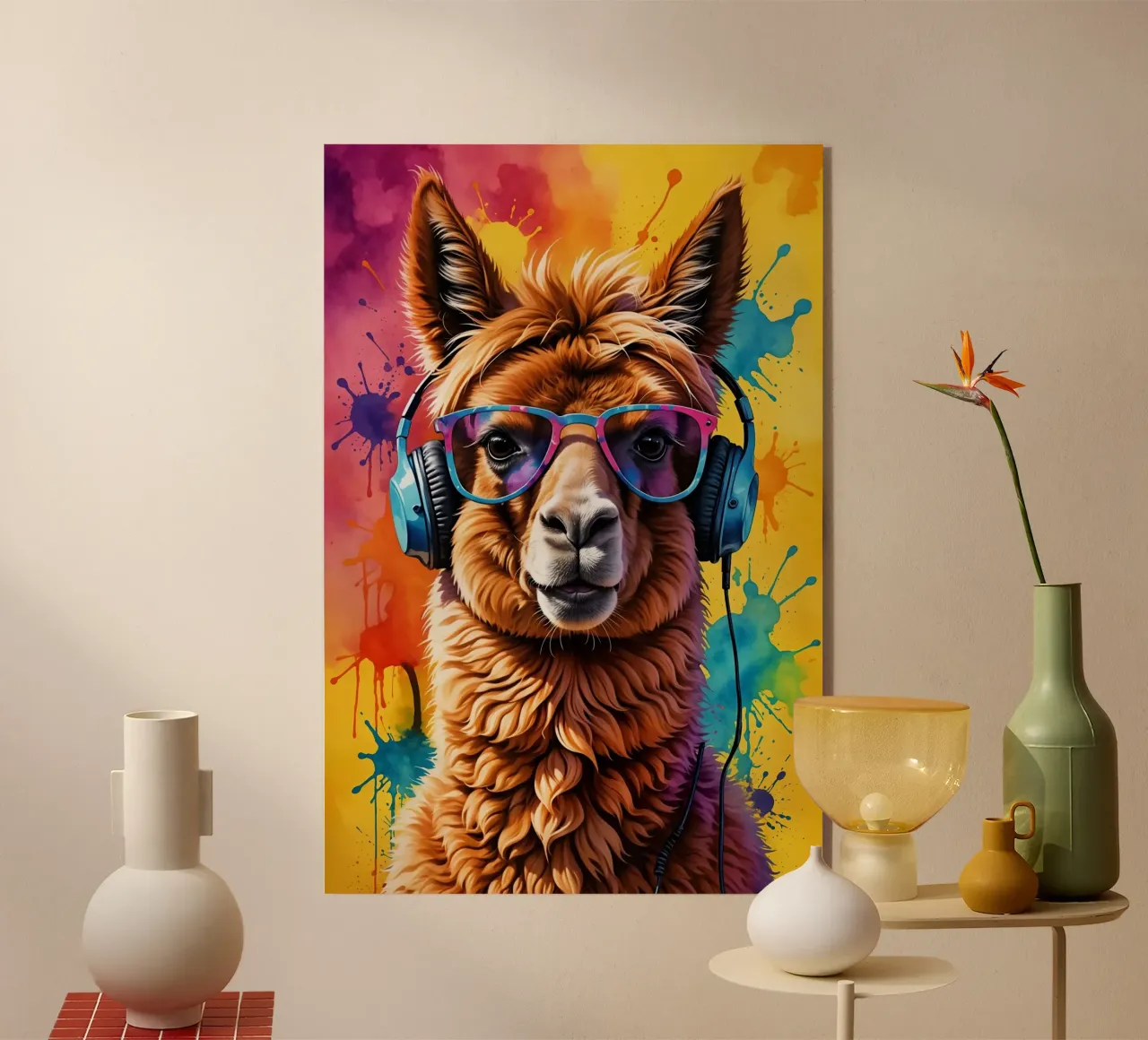 Lama in cuffia plexiglass da MakArena