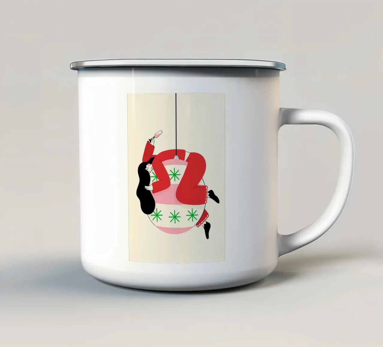 Buon Natale tazza in smalto da Lise.ya