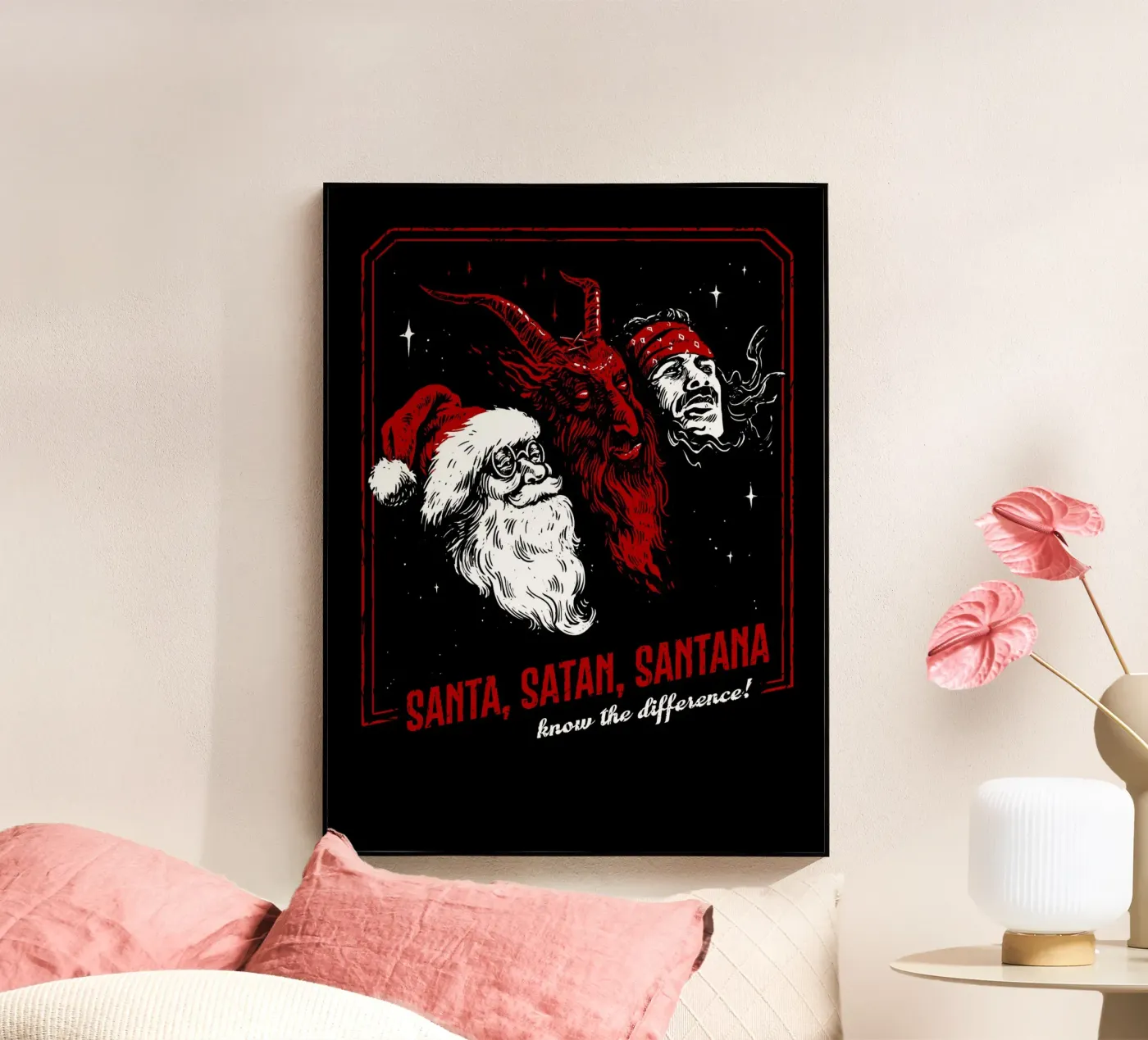 Santa, Satan, - know the difference! Acryl-Glas von 7115