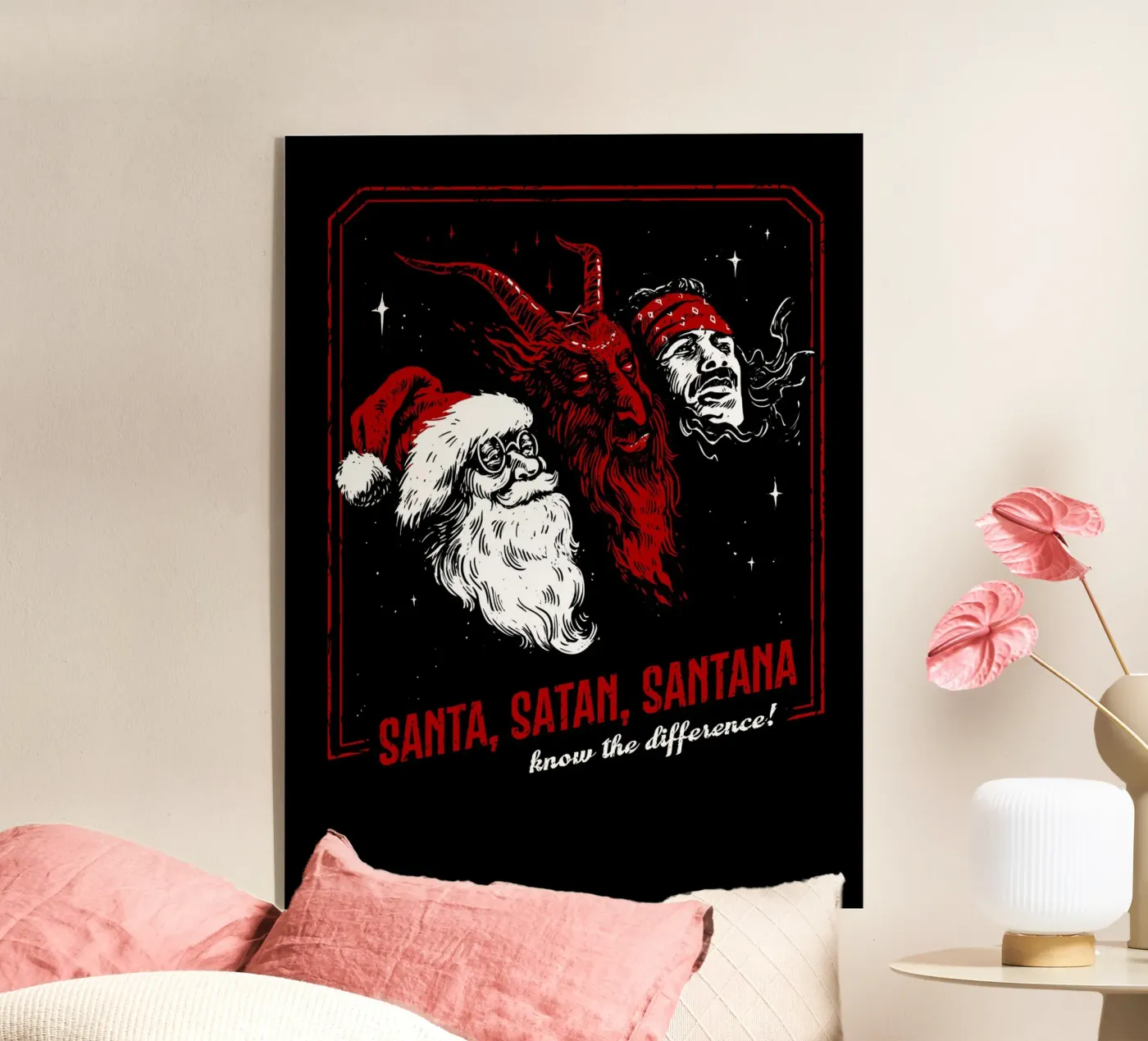 Santa, Satan, - know the difference! Acryl-Glas von 7115