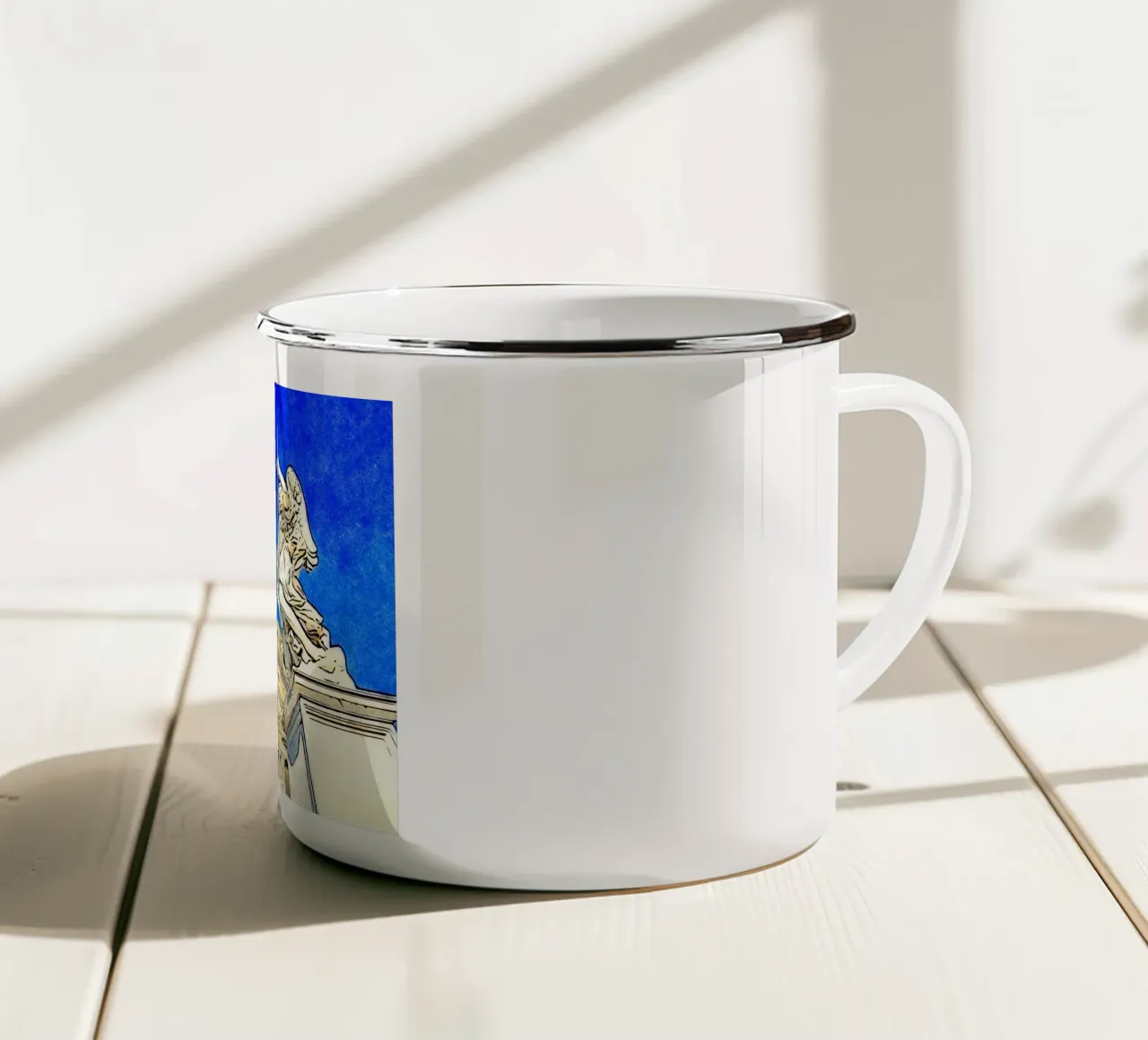 L'angelo con la lancia tazza in smalto da Piccola Serenata