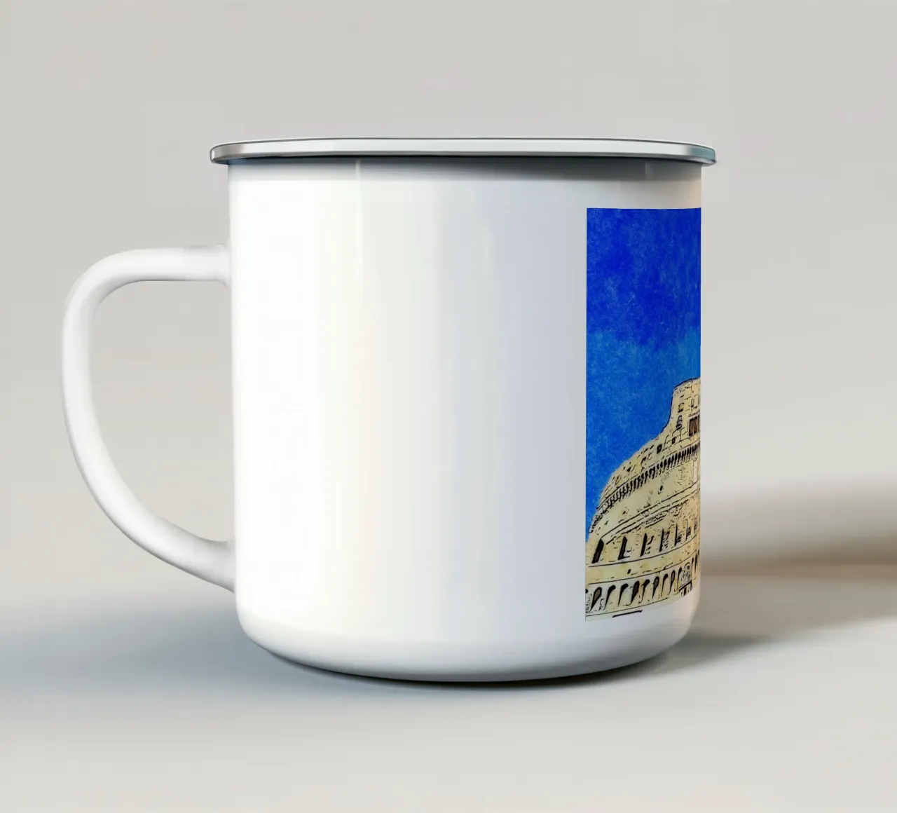 L'angelo con la lancia tazza in smalto da Piccola Serenata