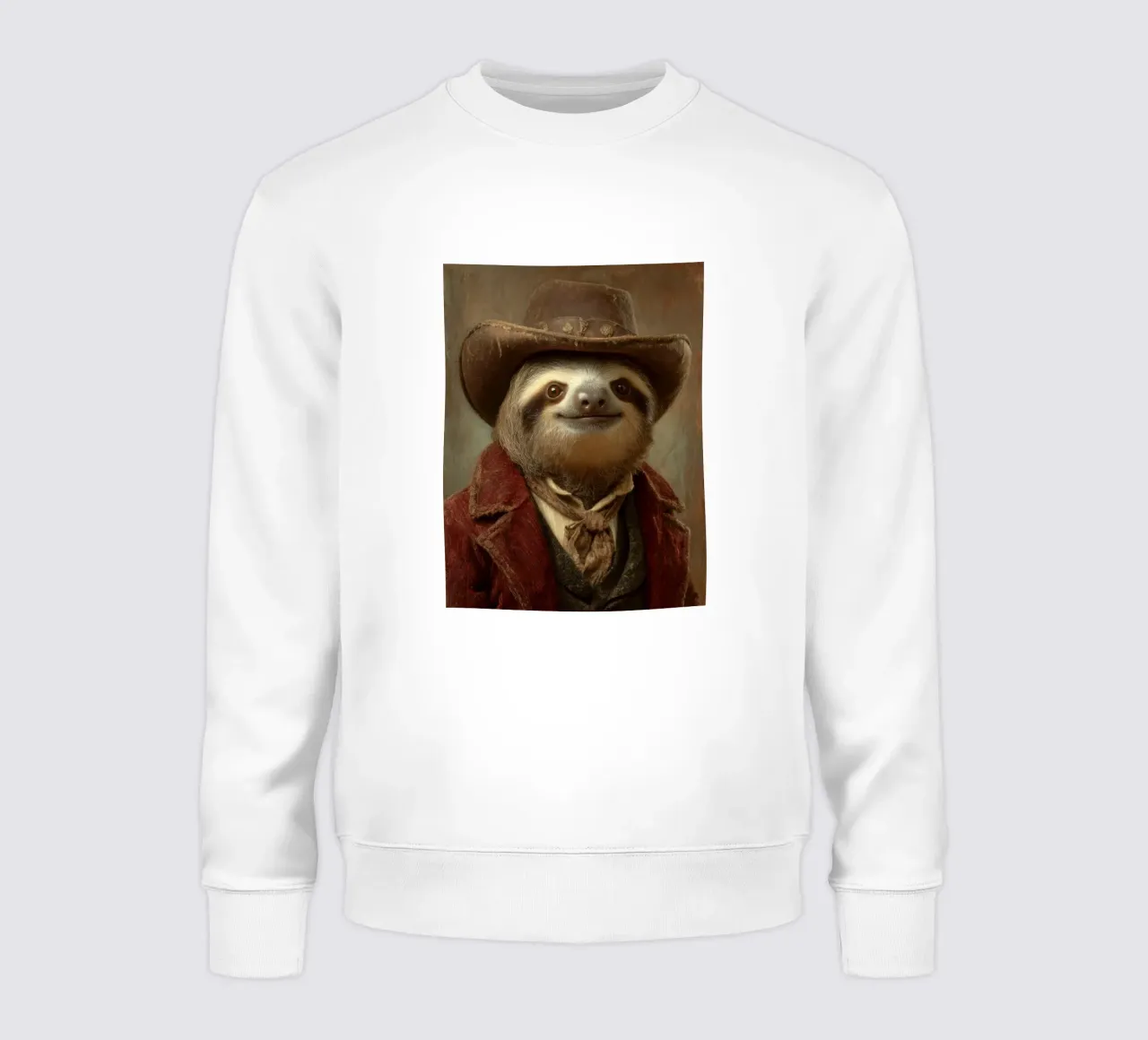 Faultier cowboy, retro Gemälde felpa da SlothStella