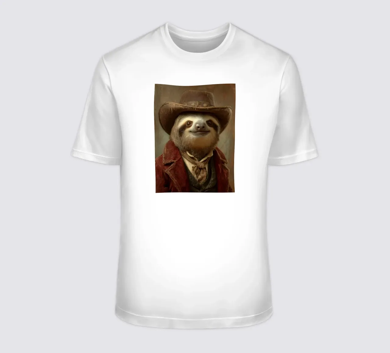 Faultier cowboy, retro Gemälde t-shirt da SlothStella