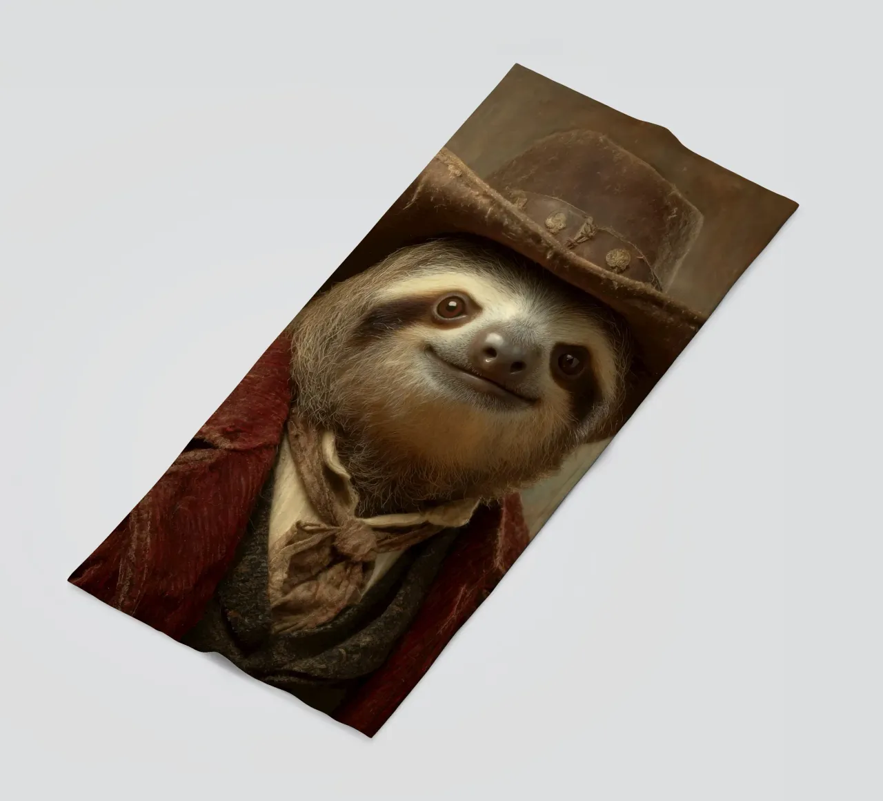 Faultier cowboy, retro Gemälde telo mare da SlothStella