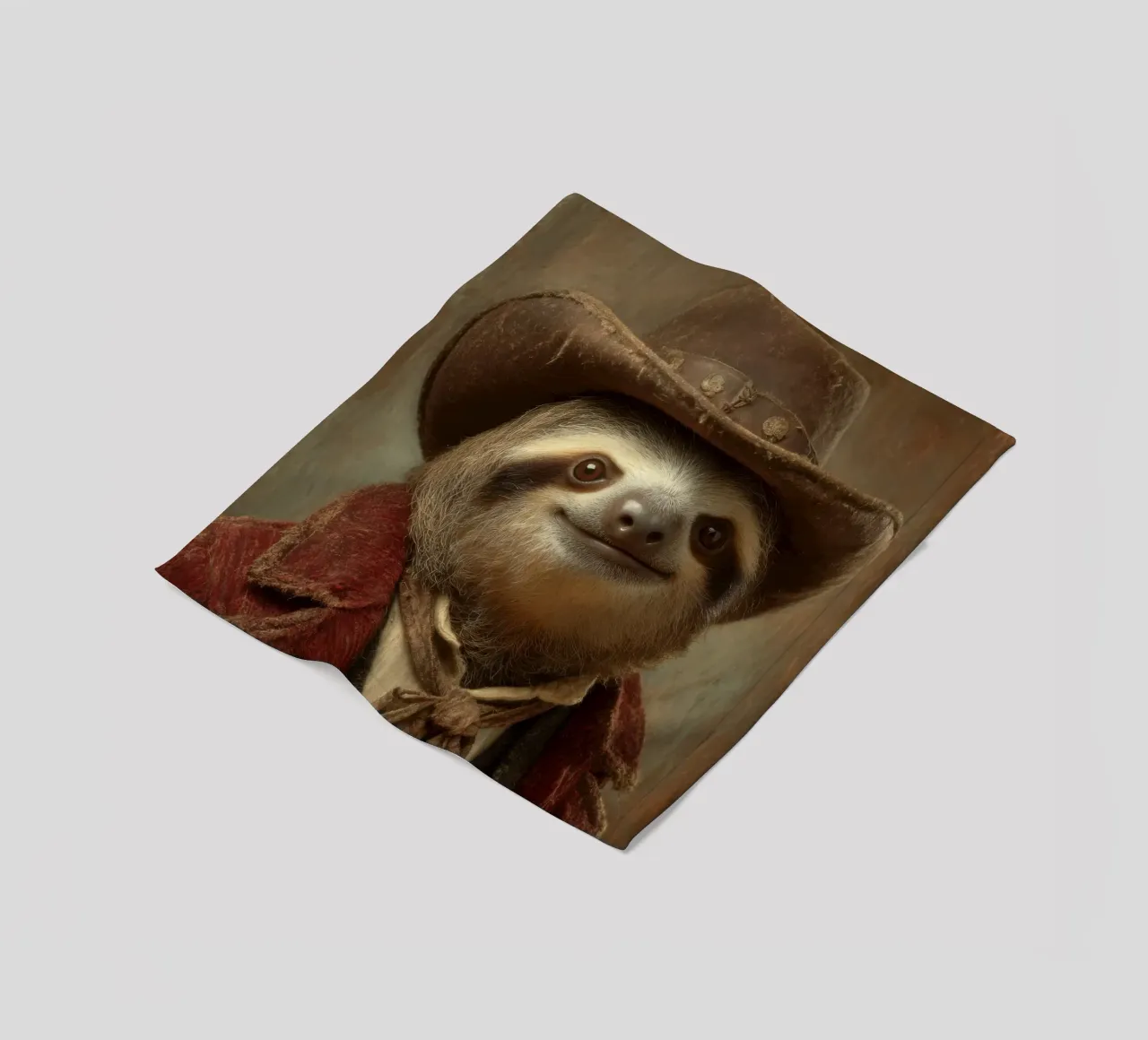 Faultier cowboy, retro Gemälde coperta in pile da SlothStella