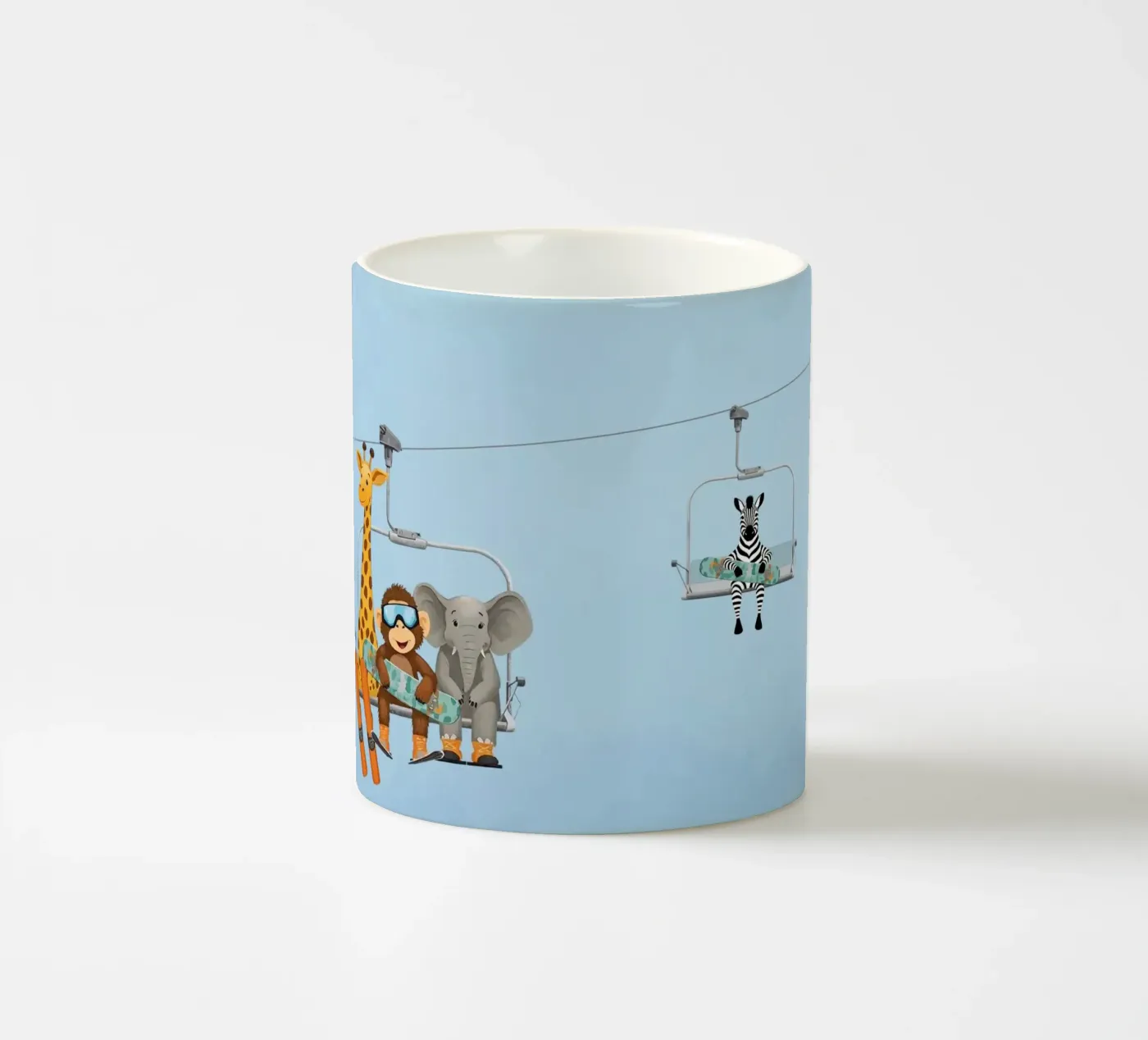 Alpine Animals ceramic mug by Doodle Dreams Art
