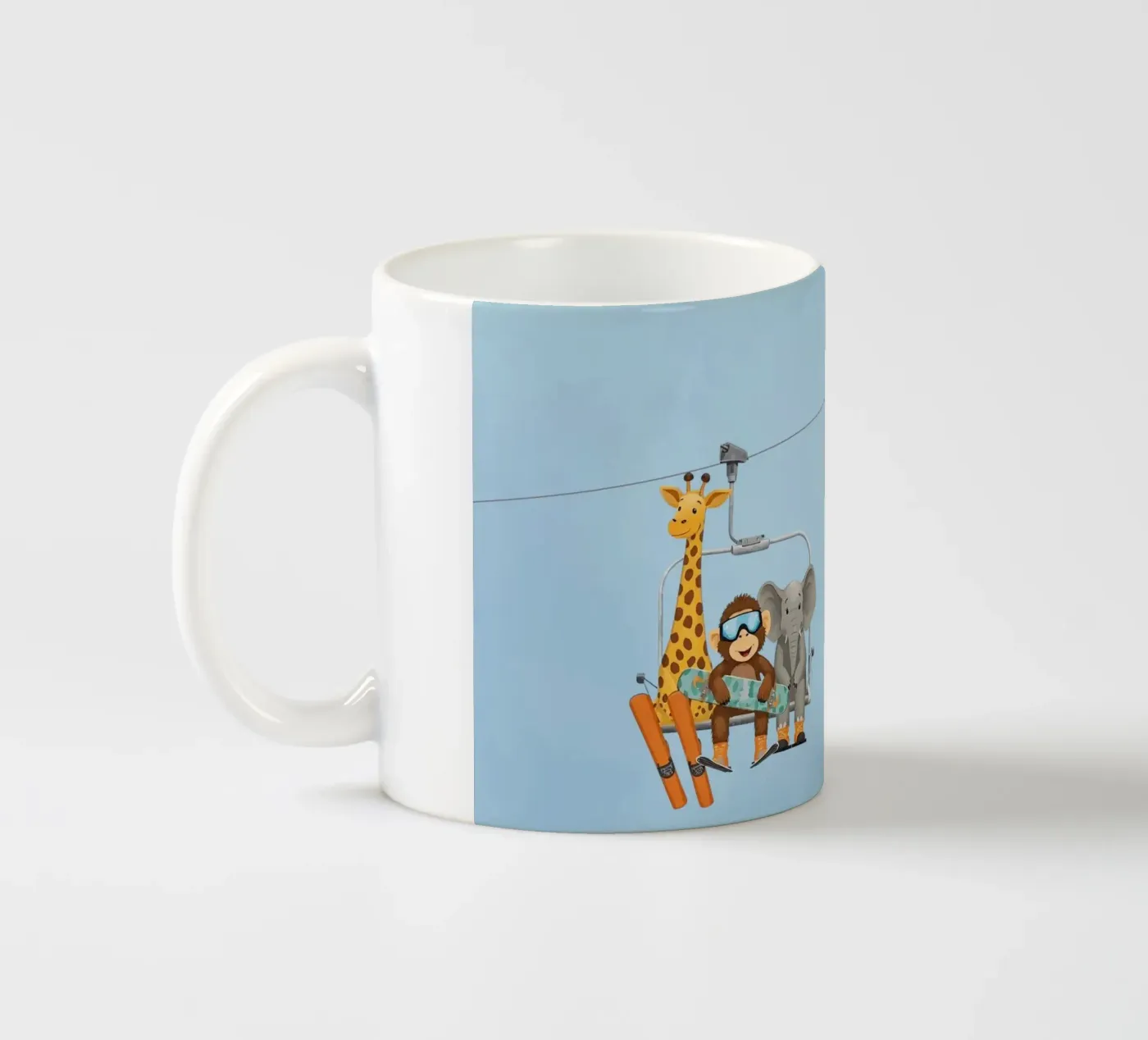 Alpine Animals ceramic mug by Doodle Dreams Art