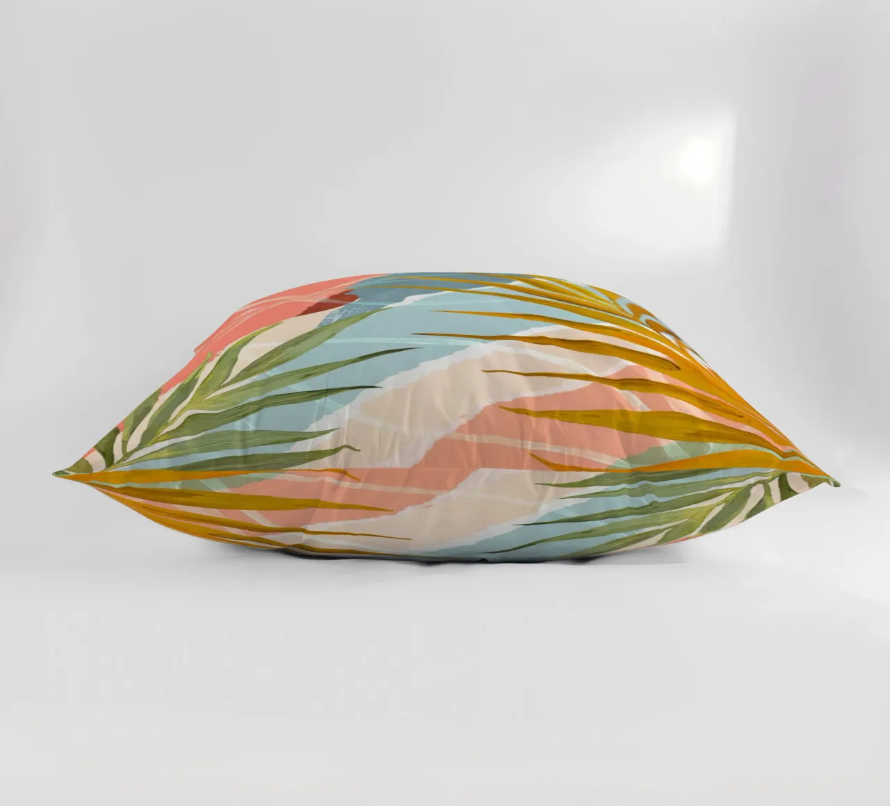 Palm Leaf Abstract Art Print cuscino da Violets Print House