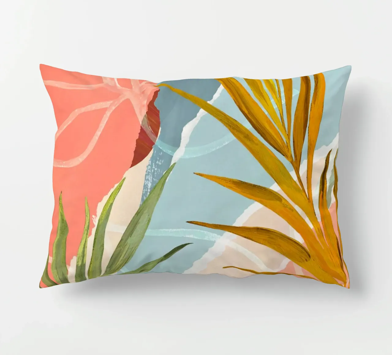 Palm Leaf Abstract Art Print cuscino da Violets Print House