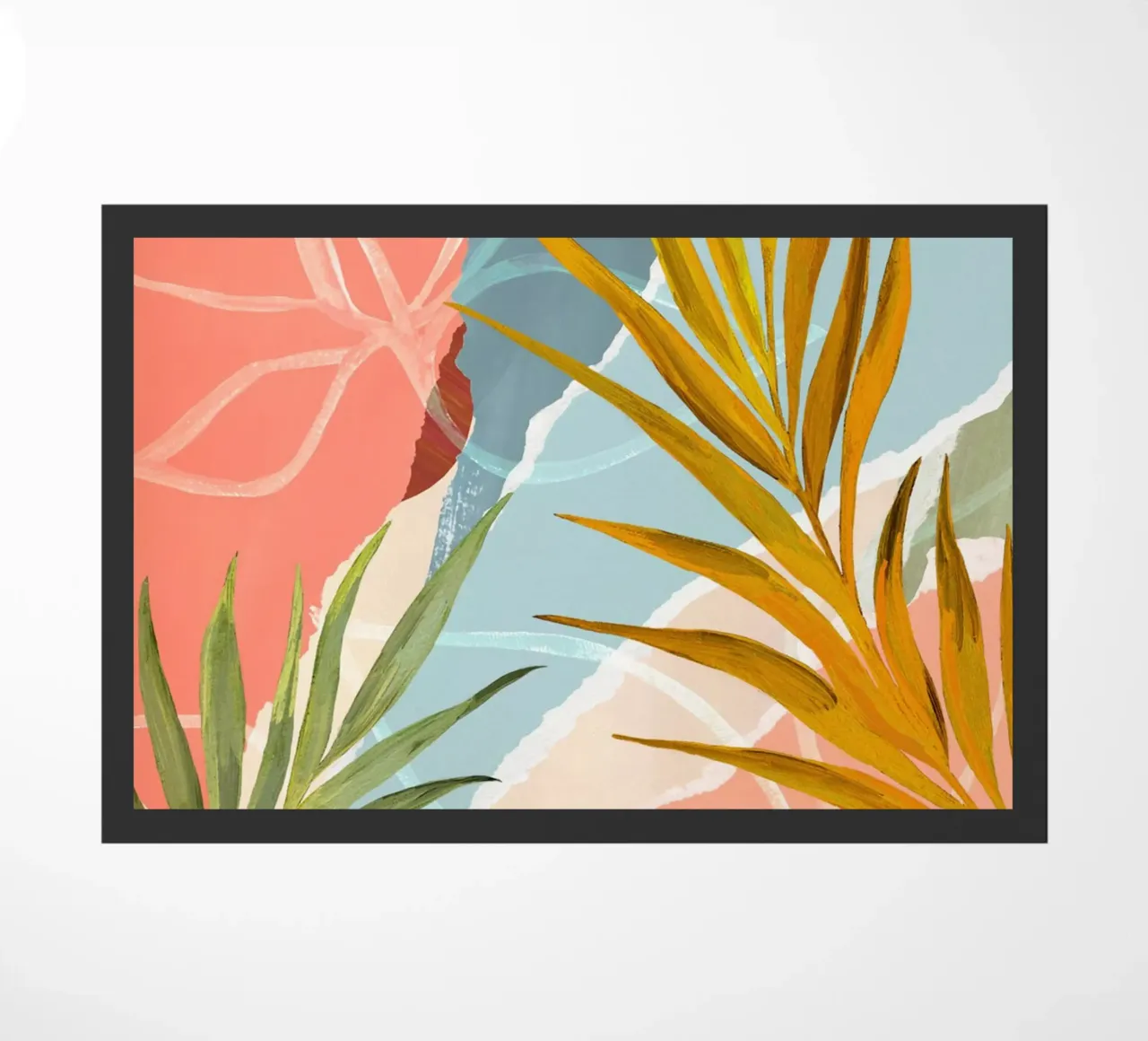 Palm Leaf Abstract Art Print zerbino da Violets Print House