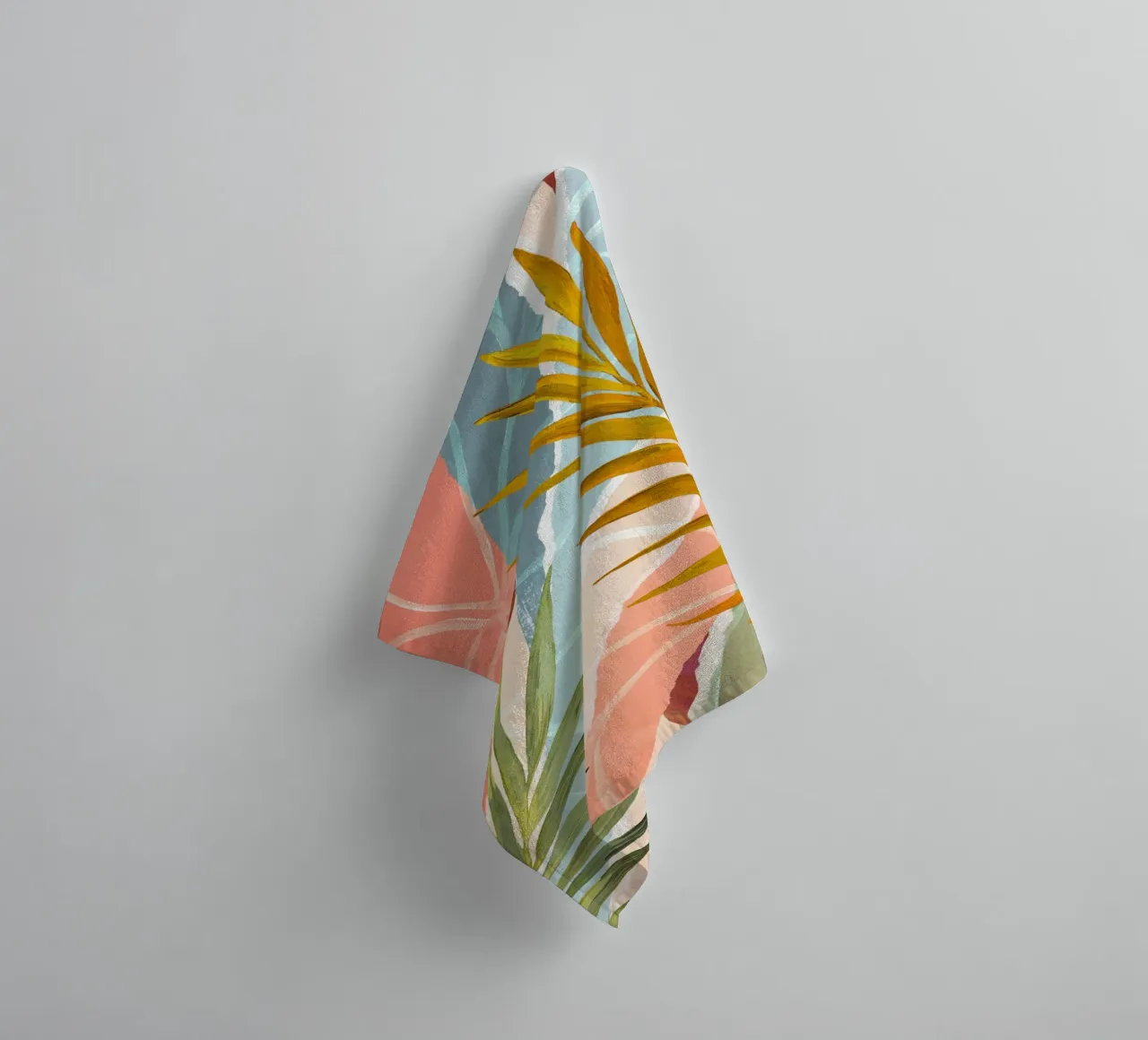 Palm Leaf Abstract Art Print asciugamano da bagno da Violets Print House