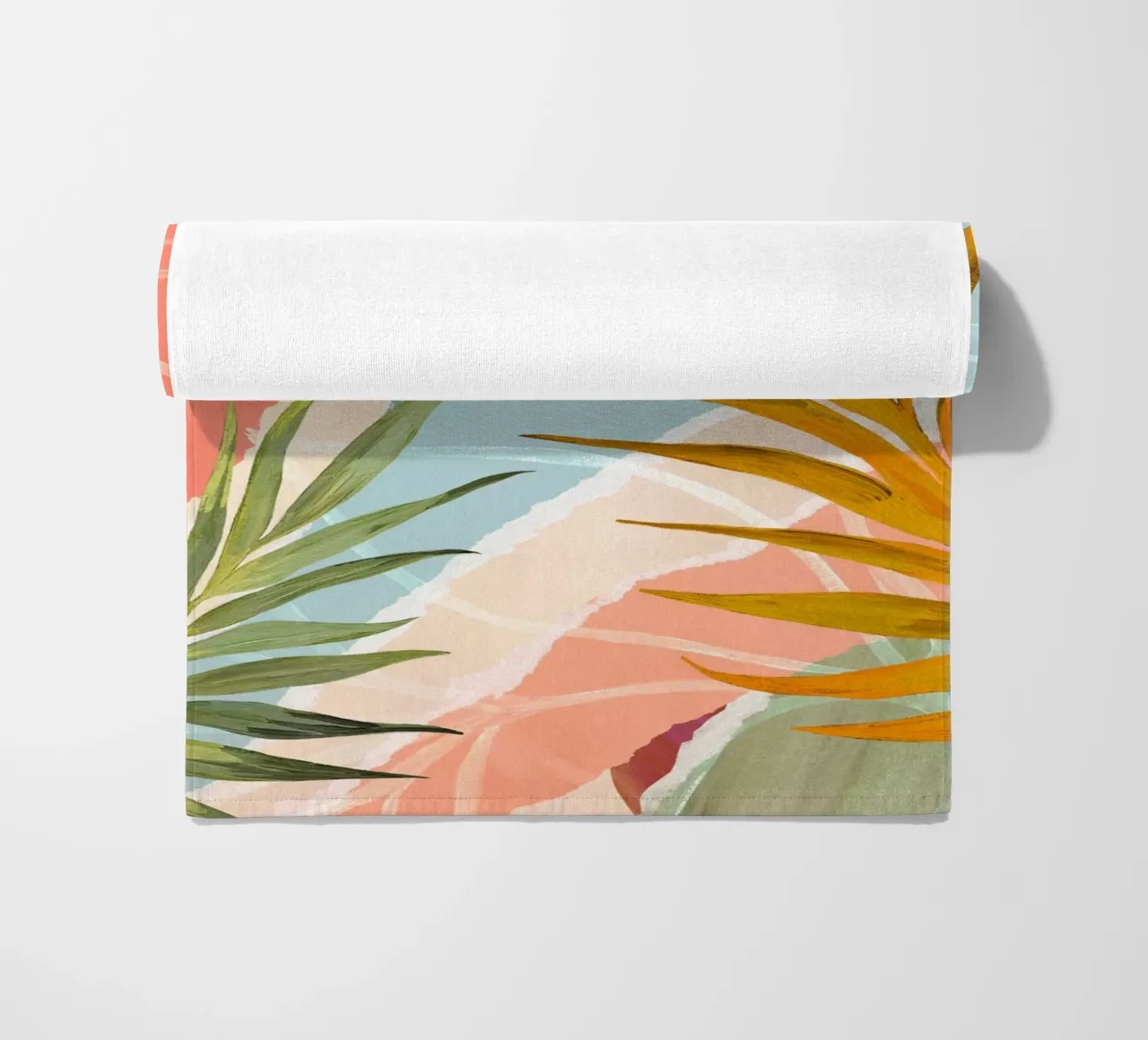 Palm Leaf Abstract Art Print telo mare da Violets Print House