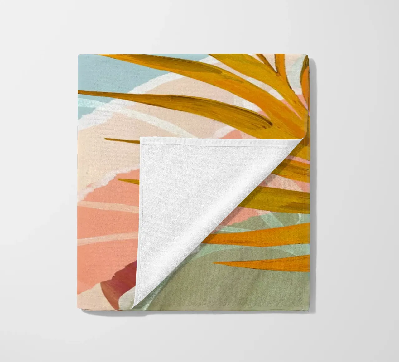 Palm Leaf Abstract Art Print telo mare da Violets Print House