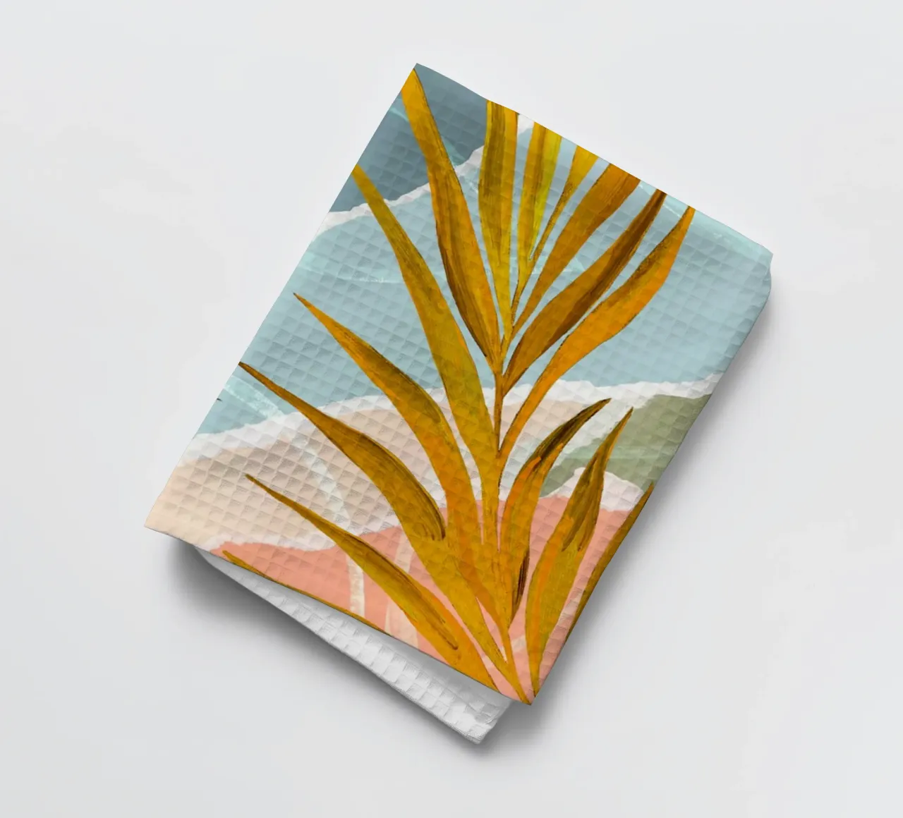 Palm Leaf Abstract Art Print canovaccio da cucina da Violets Print House