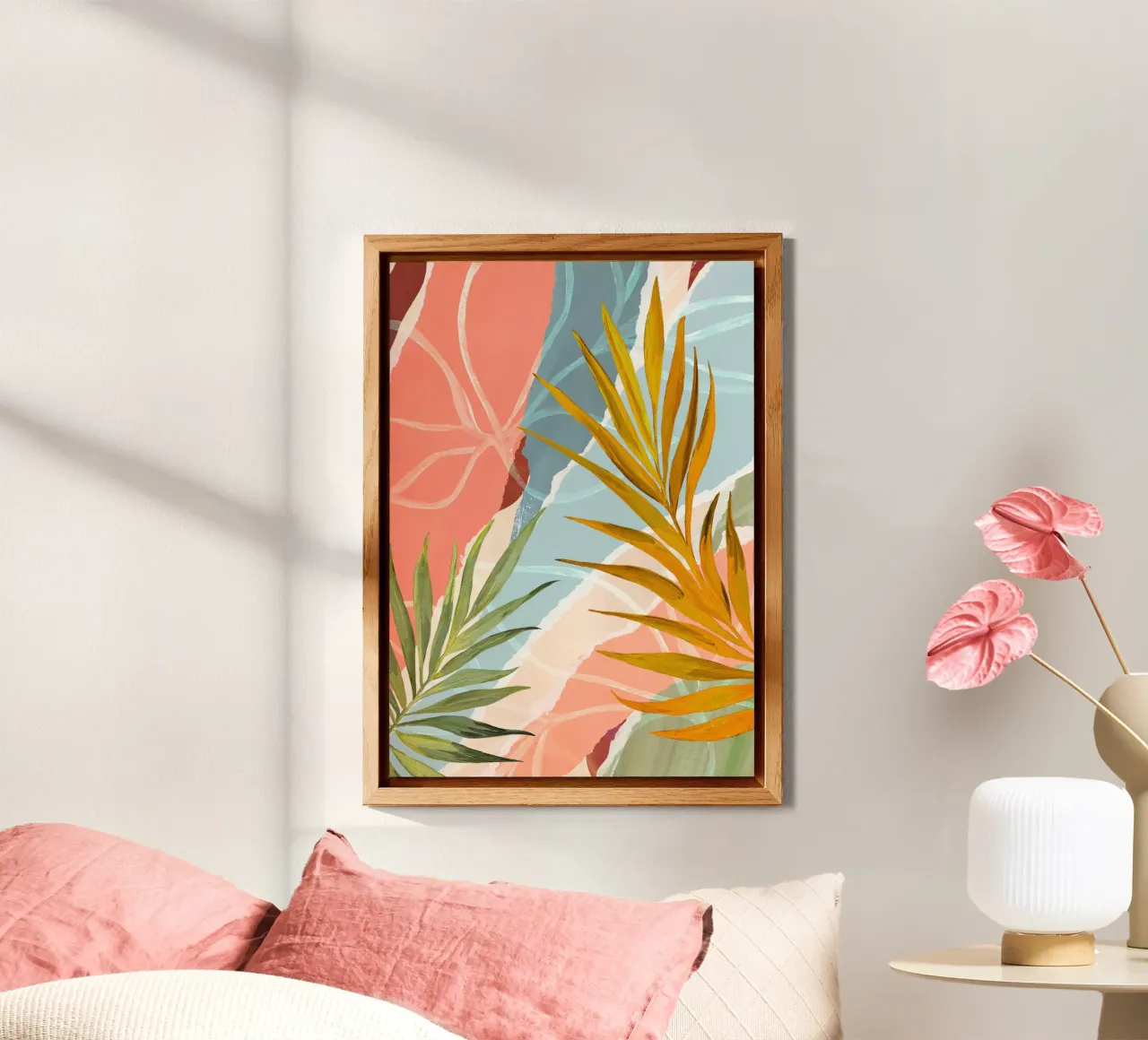 Palm Leaf Abstract Art Print alluminio dibond da Violets Print House