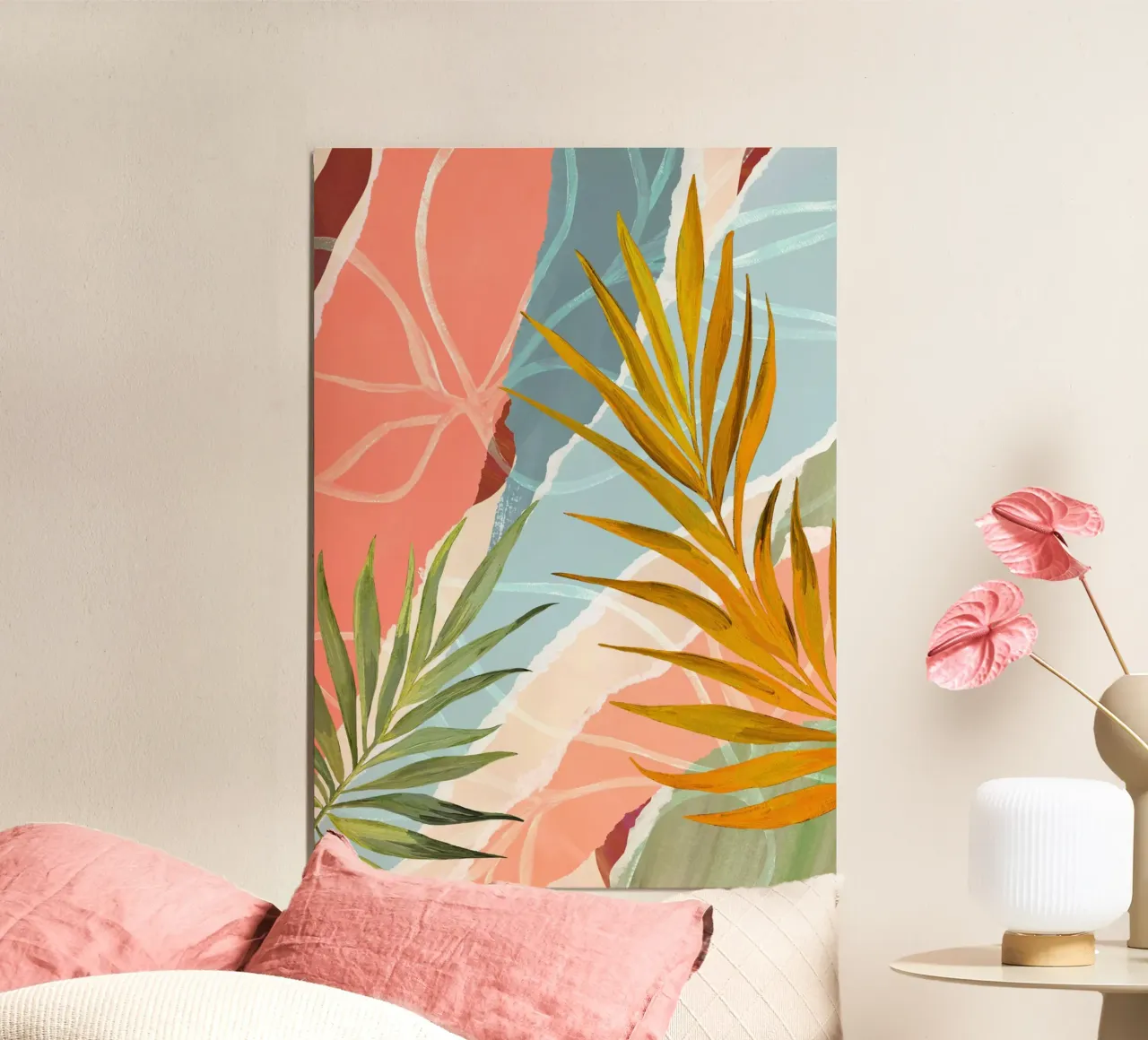 Palm Leaf Abstract Art Print alluminio dibond da Violets Print House