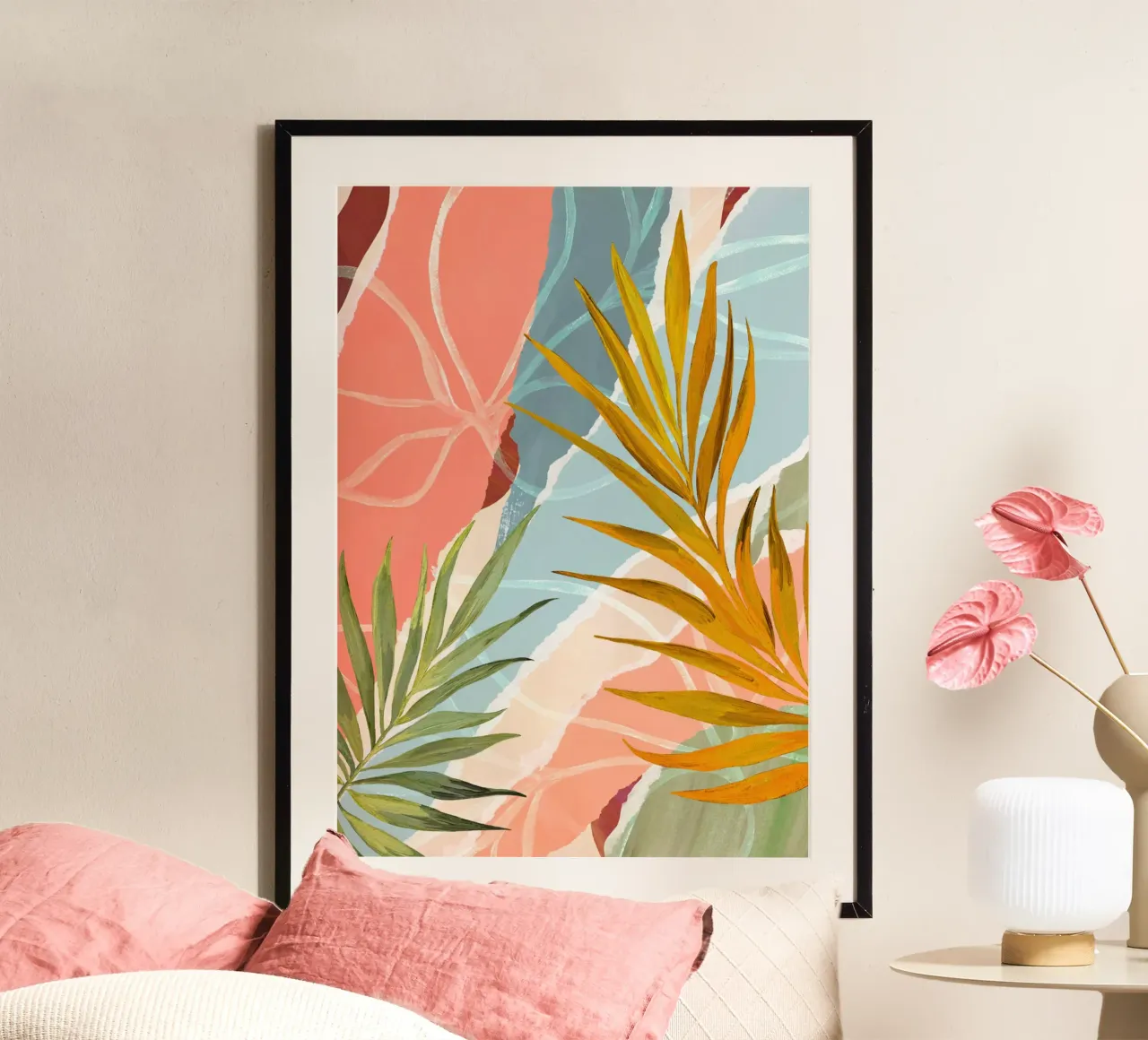 Palm Leaf Abstract Art Print hahnemühle de Violets Print House