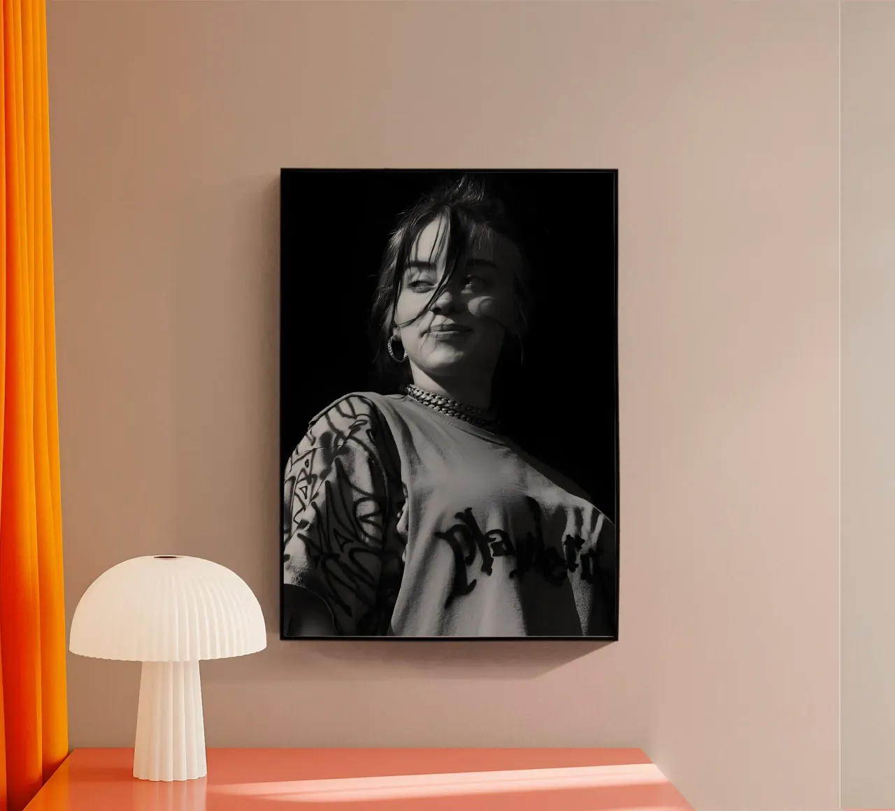 Billie Eilish BW plexiglass da Music Vibes