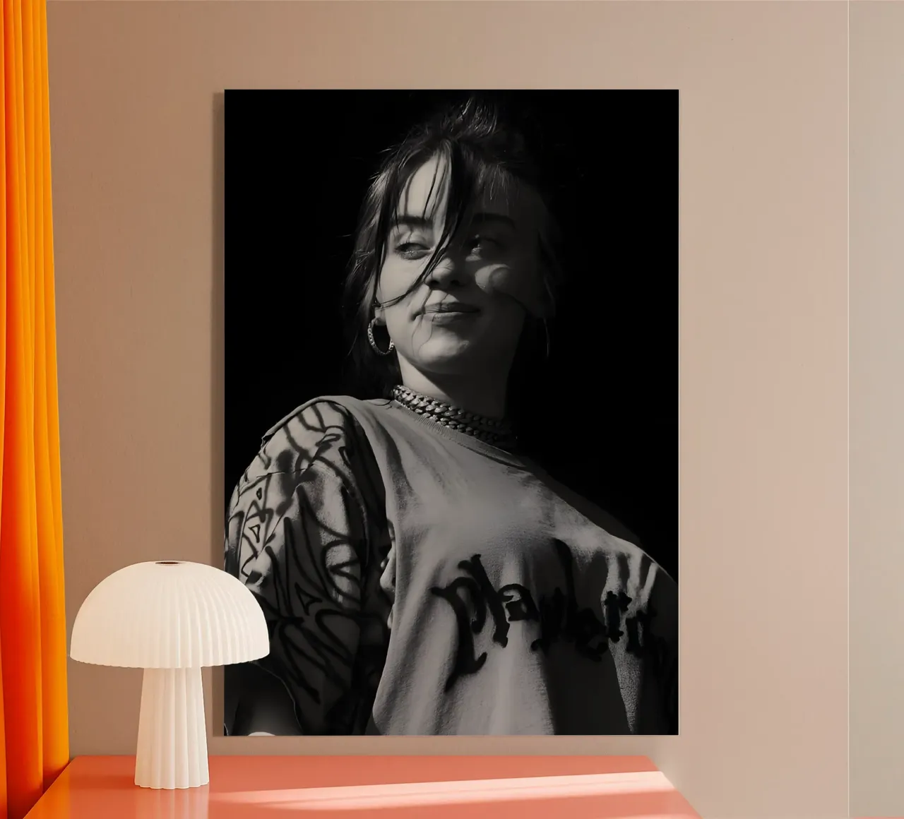 Billie Eilish BW plexiglass da Music Vibes