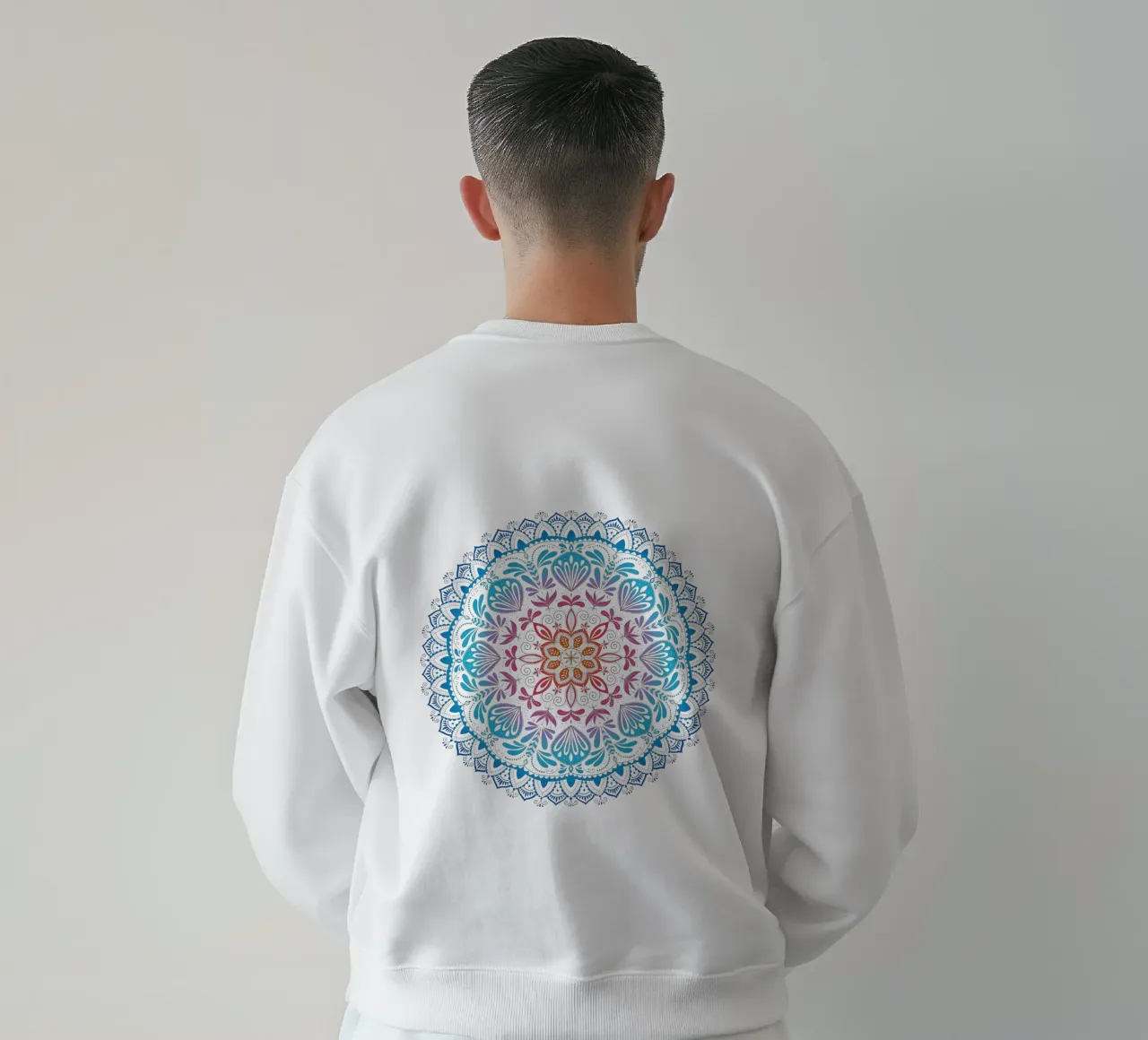 Mandala con i colori dell'arcobaleno felpa da CalliLetters