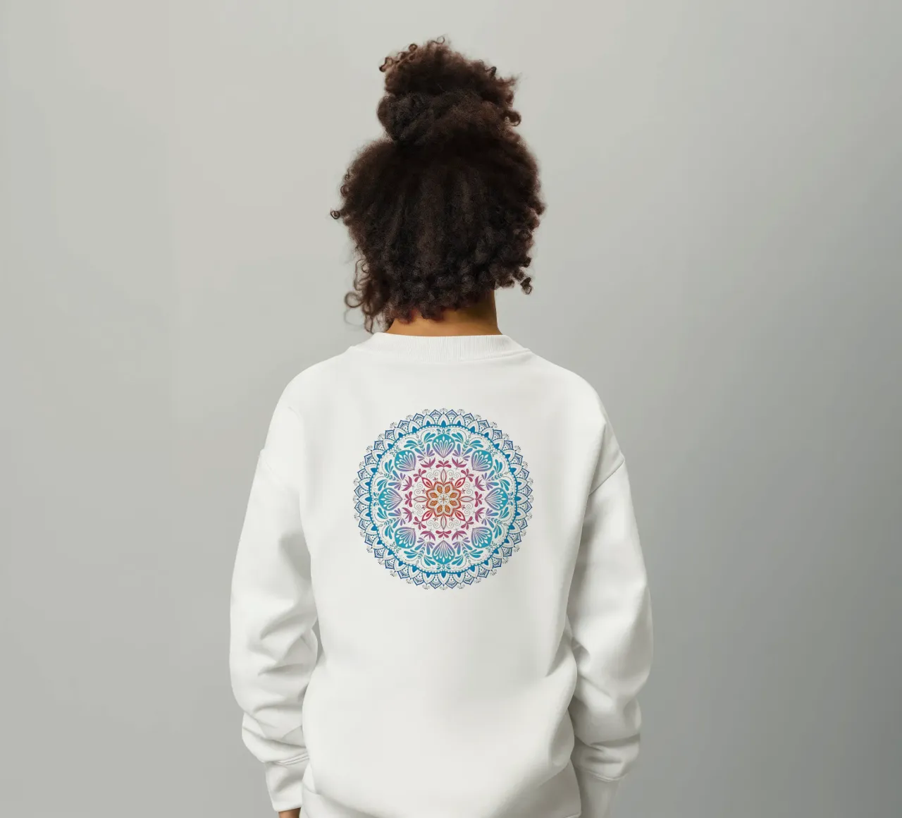 Mandala con i colori dell'arcobaleno felpa bambino da CalliLetters