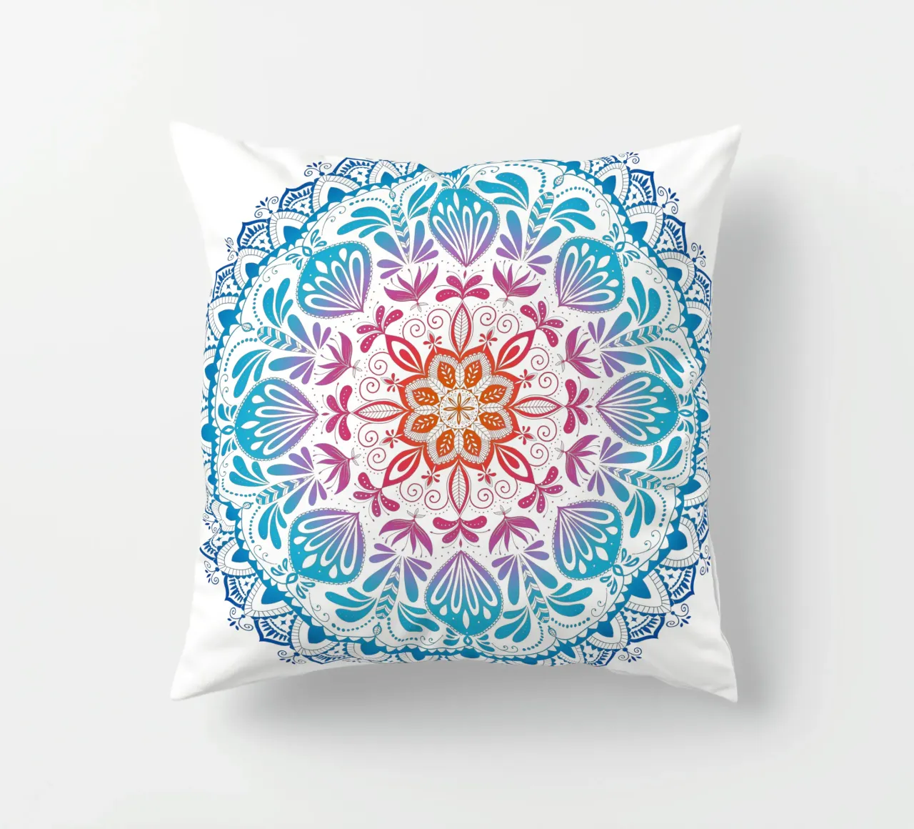 Mandala con i colori dell'arcobaleno cuscino da CalliLetters