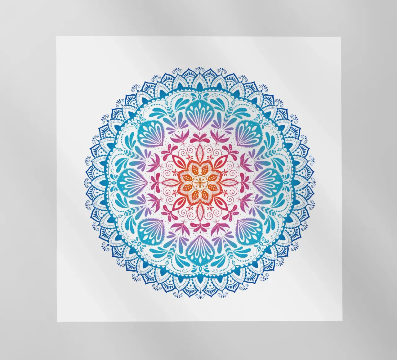 Mandala con i colori dell'arcobaleno pellicola backlit da CalliLetters