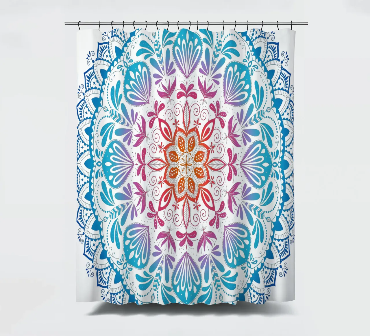 Mandala con i colori dell'arcobaleno tenda da doccia da CalliLetters