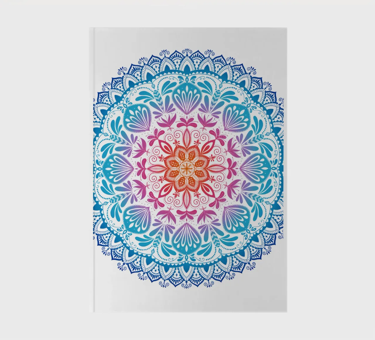 Mandala in rainbow colours notebook by CalliLetters