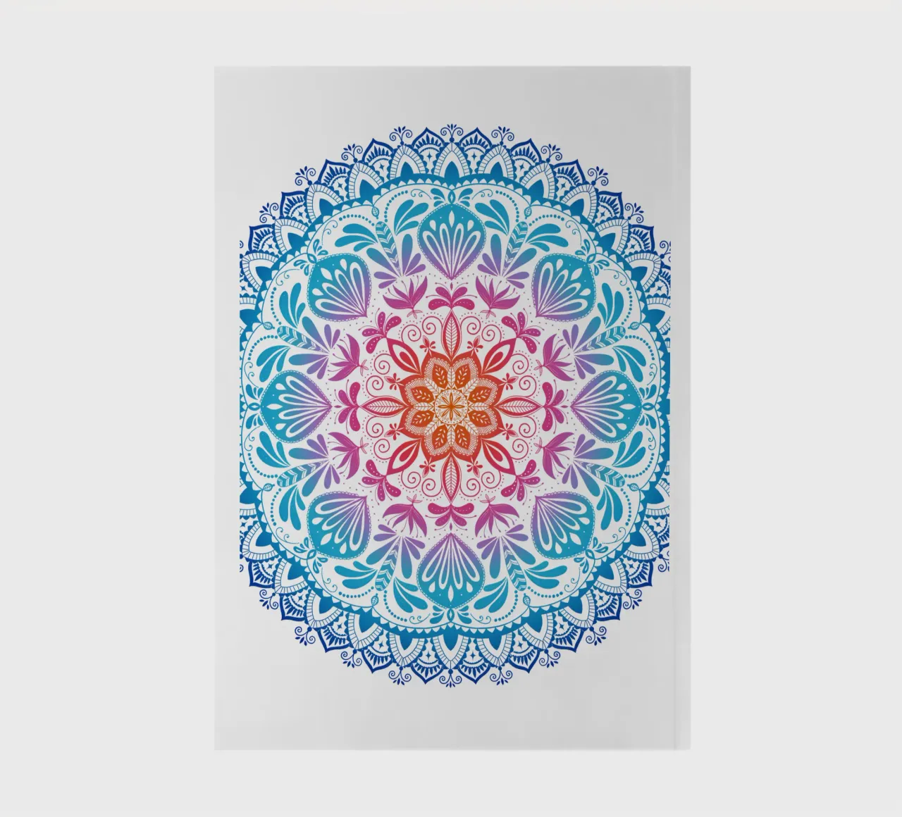 Mandala in rainbow colours notebook by CalliLetters