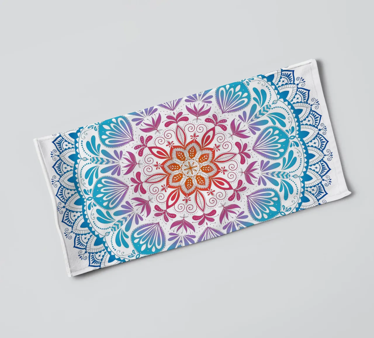 Mandala con i colori dell'arcobaleno asciugamano da bagno da CalliLetters