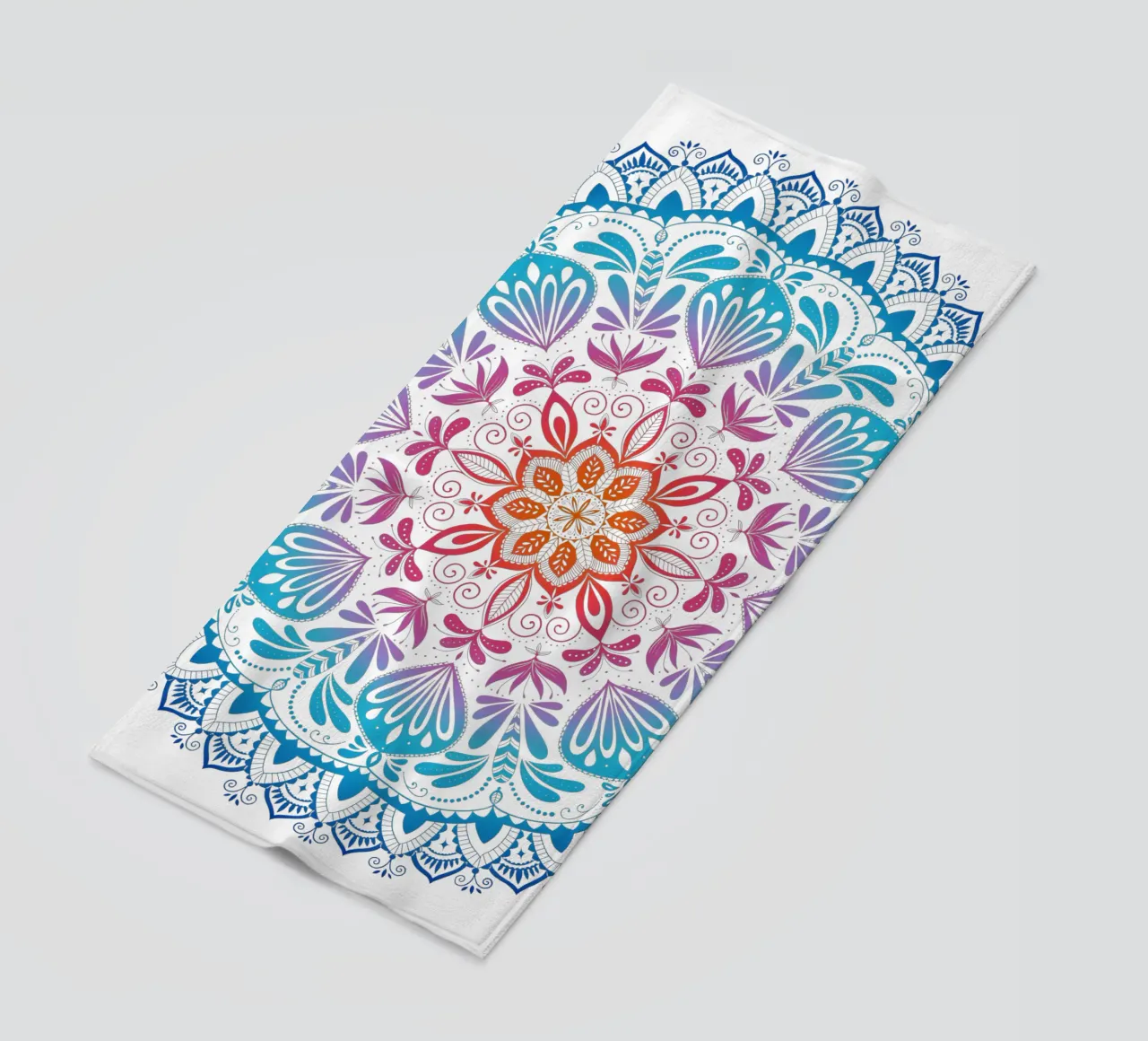 Mandala con i colori dell'arcobaleno telo mare da CalliLetters