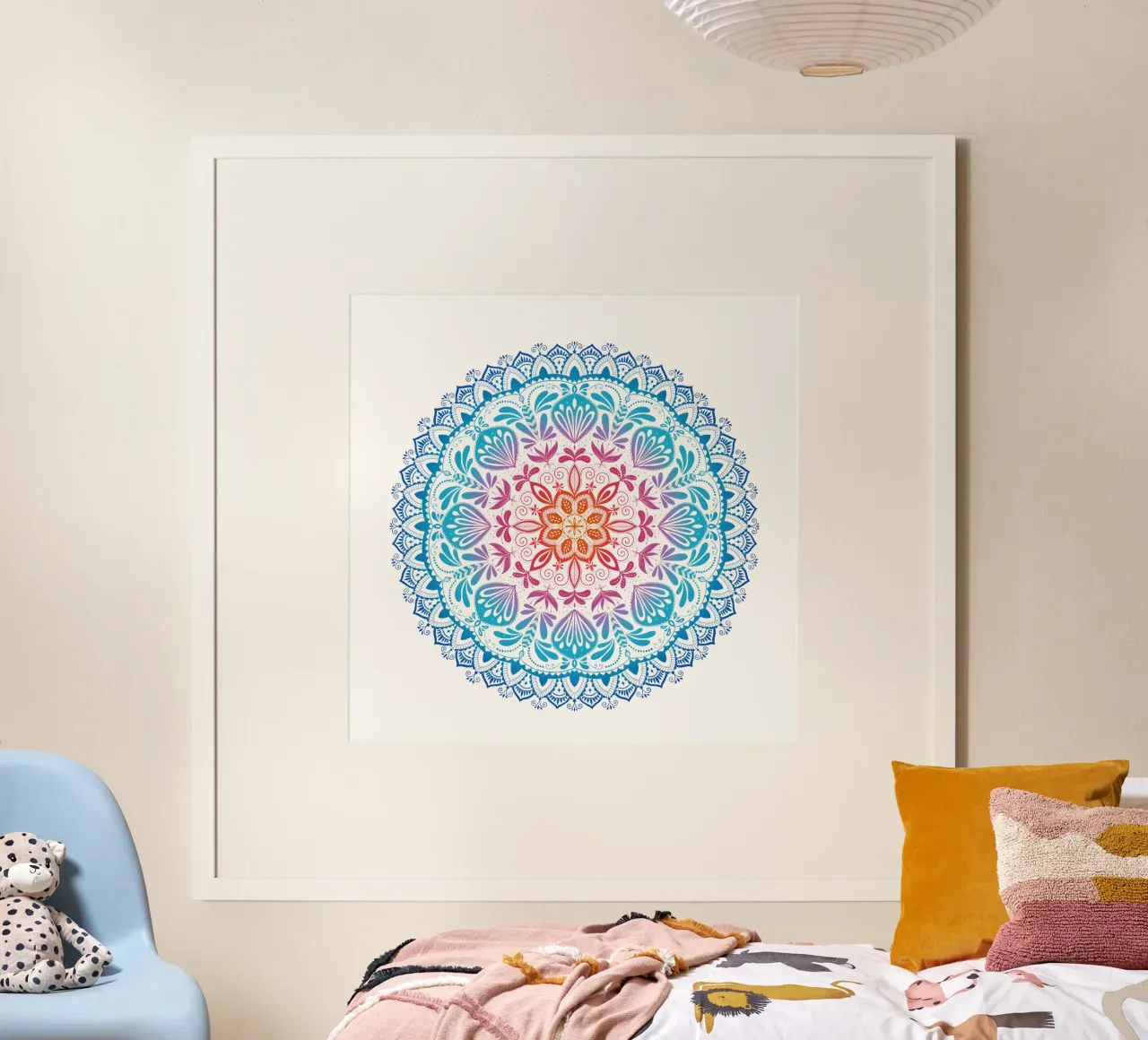Mandala con i colori dell'arcobaleno carta hahnemühle da CalliLetters