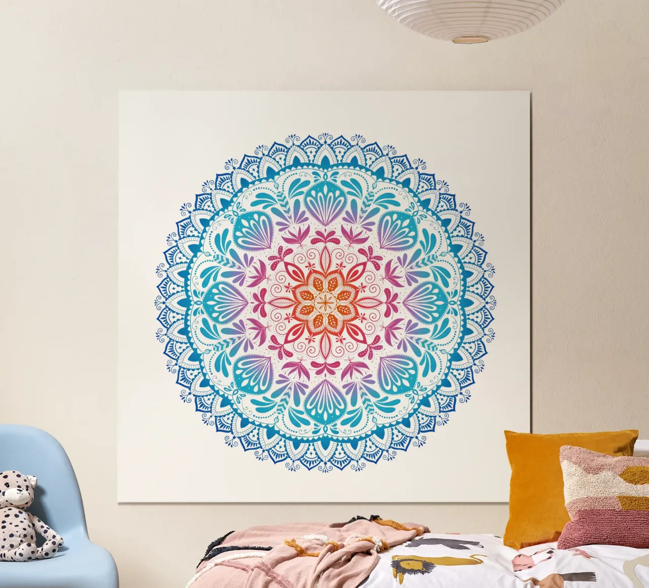 Mandala con i colori dell'arcobaleno carta hahnemühle da CalliLetters