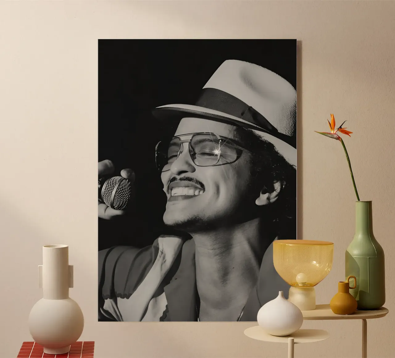 Bruno Mars acrylic glass by Music Vibes