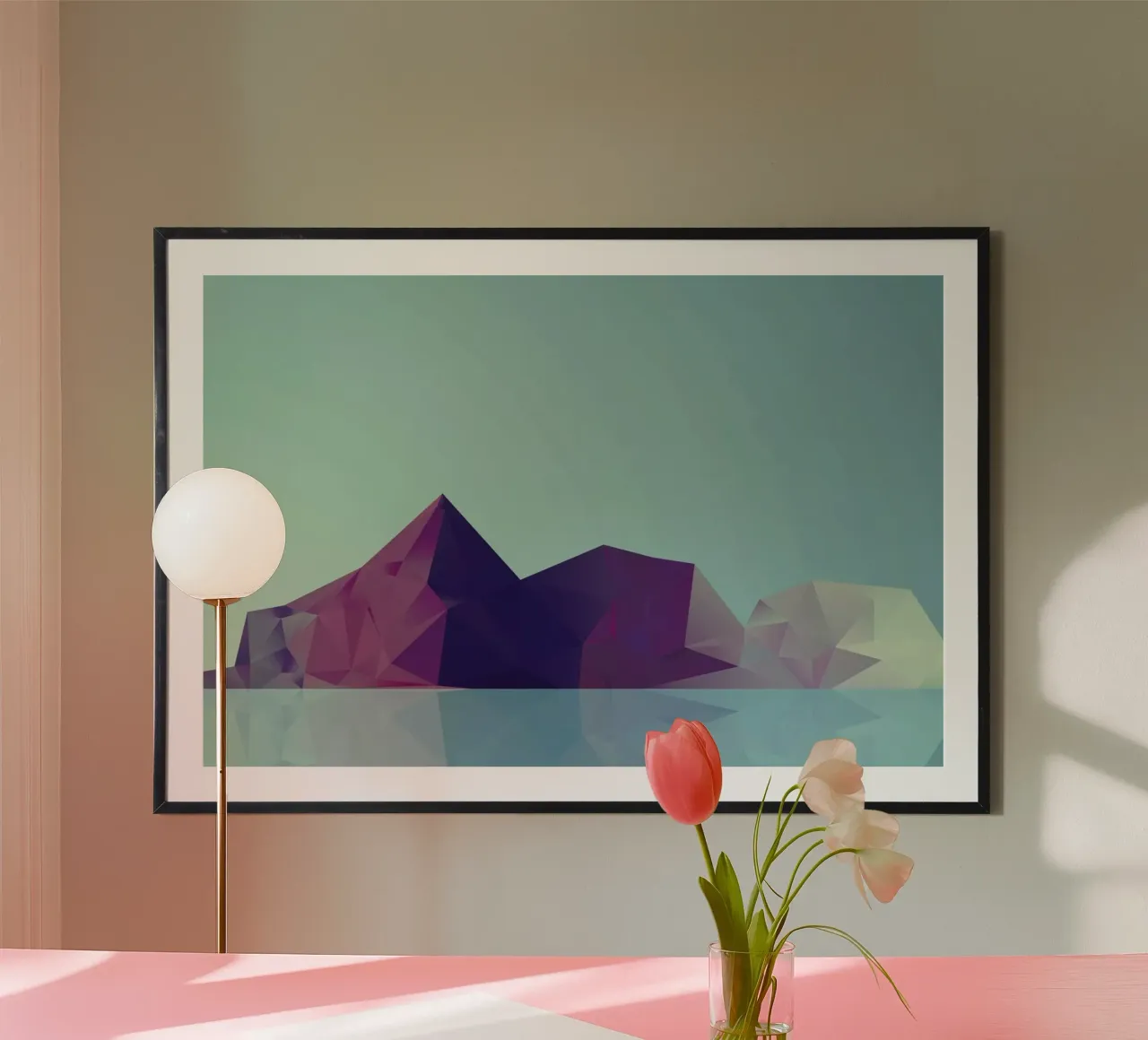 Landscape Study poster con telaio in plastica da Three Of The Possessed