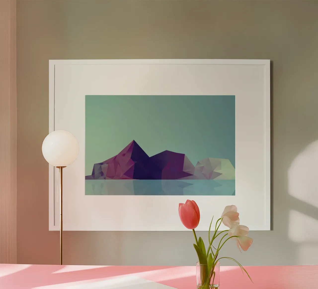 Landscape Study poster con telaio in plastica da Three Of The Possessed