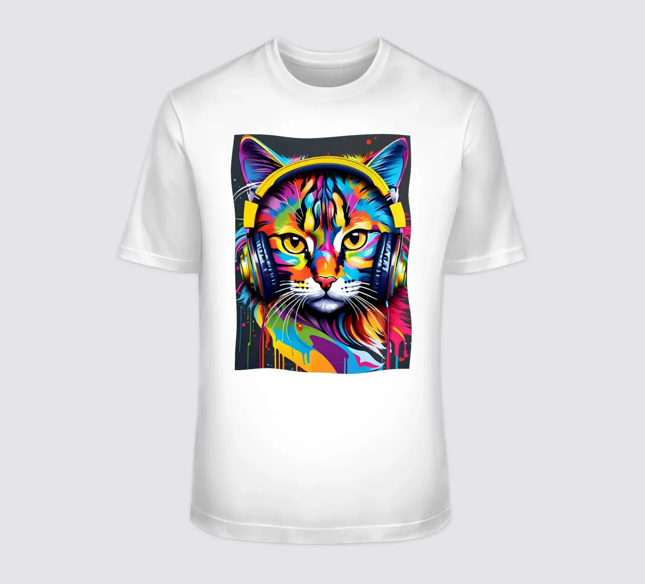 Gatto in cuffia t-shirt da MakArena