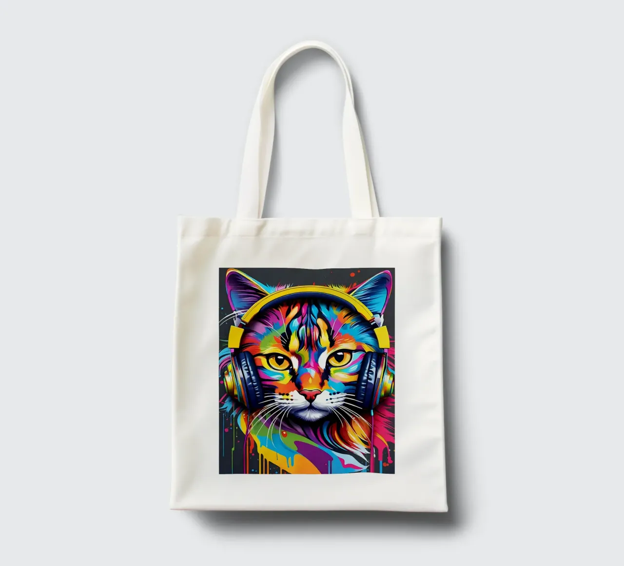 Gatto in cuffia borsa in juta da MakArena