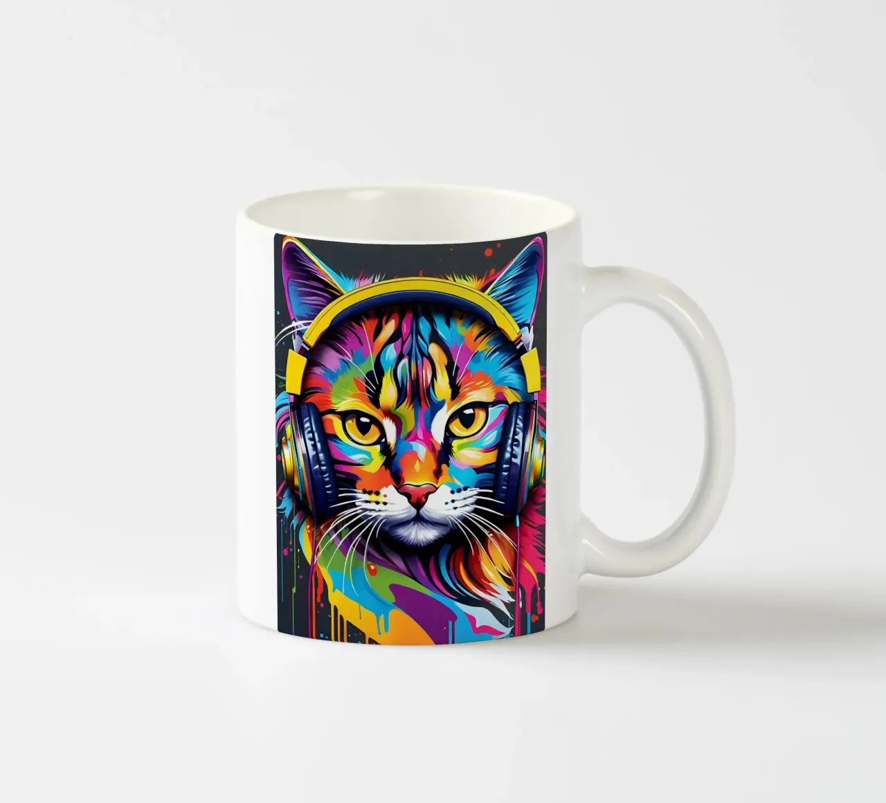 Gatto in cuffia tazza in ceramica da MakArena