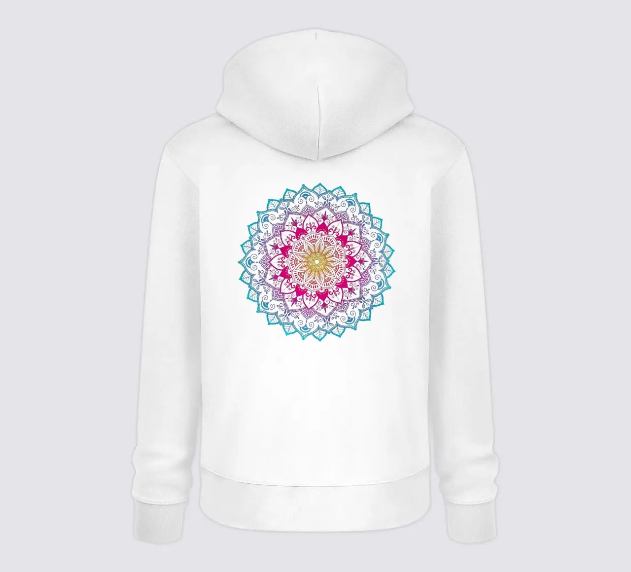Mandala con i colori dell'arcobaleno felpa con cappuccio da CalliLetters