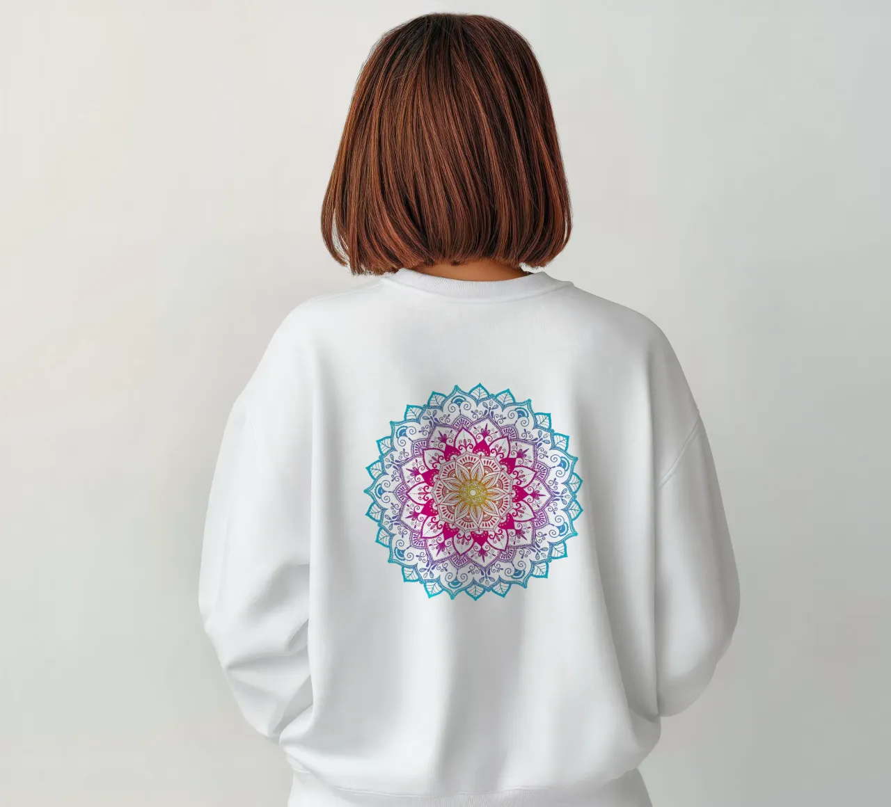 Mandala con i colori dell'arcobaleno felpa da CalliLetters