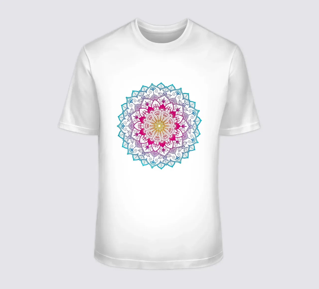 Mandala con i colori dell'arcobaleno t-shirt da CalliLetters