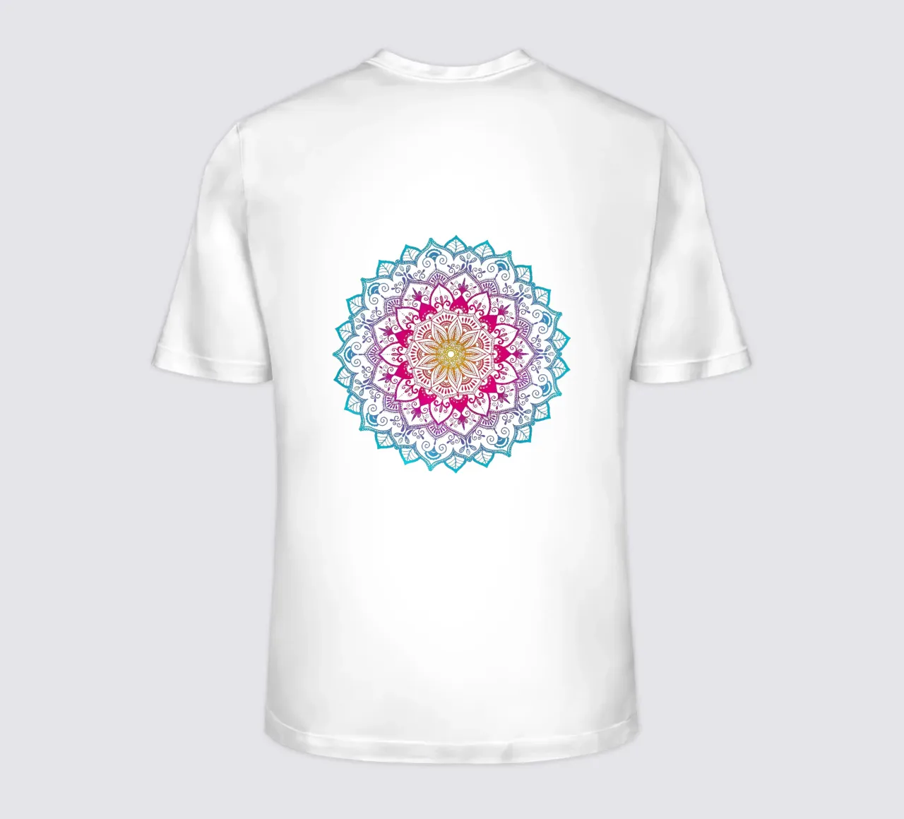 Mandala con i colori dell'arcobaleno t-shirt da CalliLetters